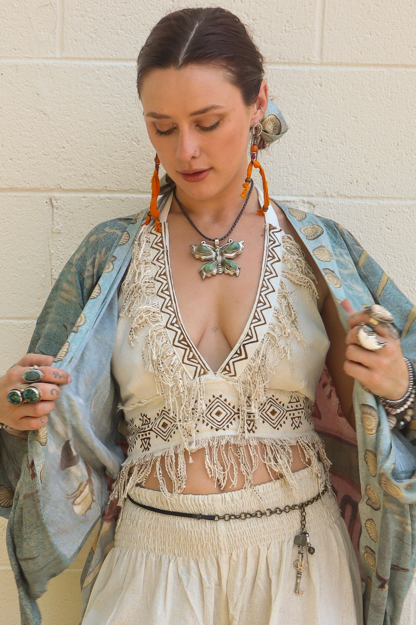 Butterfly Bliss Combo 3 Choker on Leather - ivyandlavyboutique ivyandlavyboutique