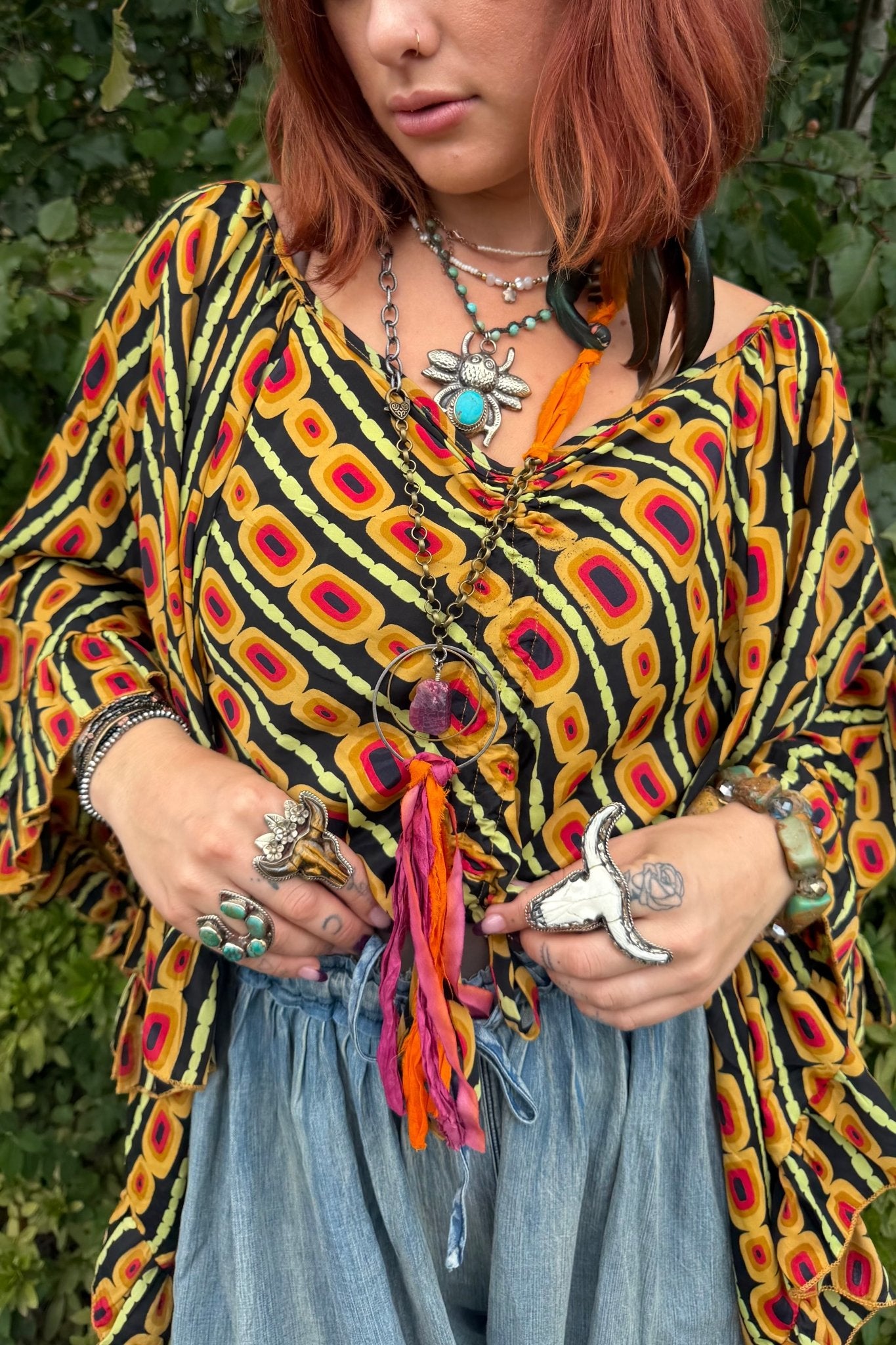 Butterfly Center Cinched Top Combo A - ivyandlavyboutique Karma Highway