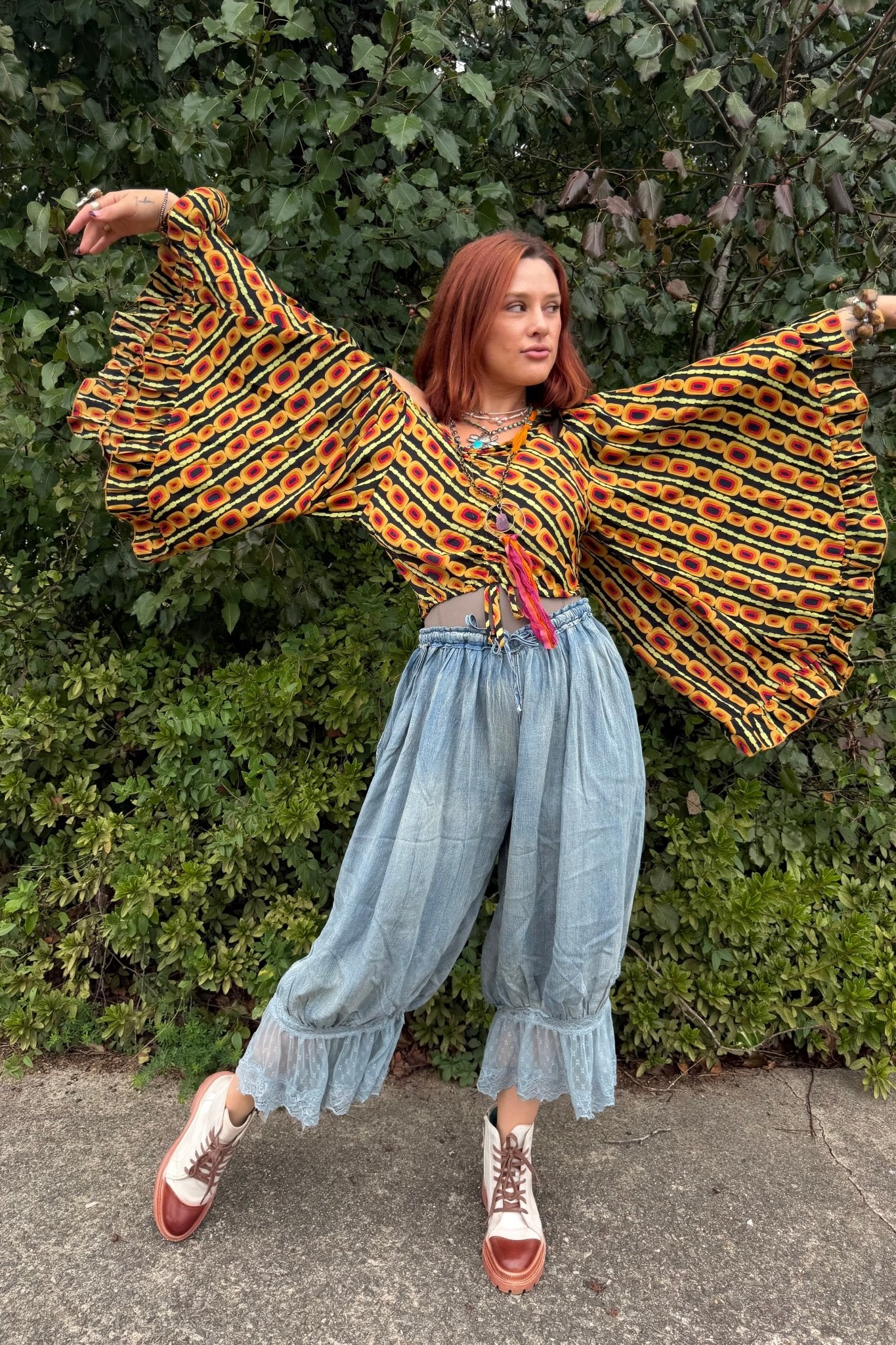 Butterfly Center Cinched Top Combo A - ivyandlavyboutique Karma Highway