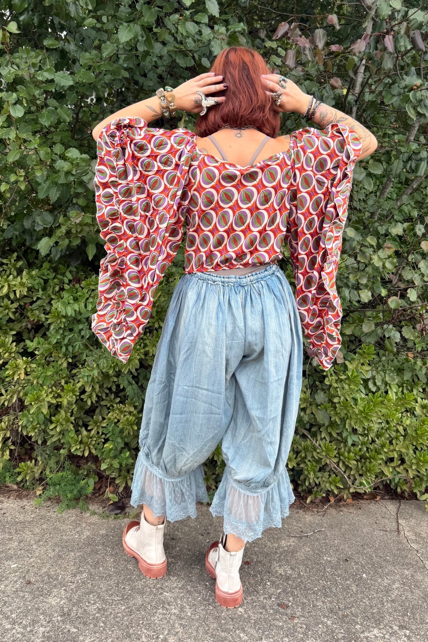 Butterfly Center Cinched Top Combo B - ivyandlavyboutique Karma Highway