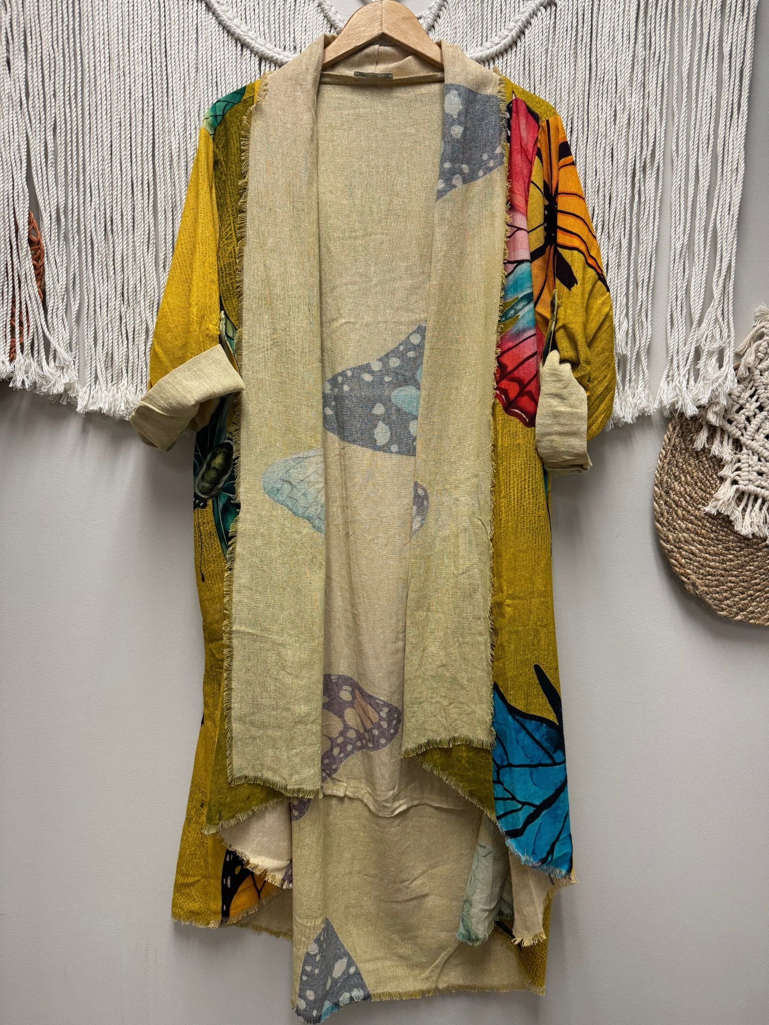 Butterfly Euphoria Duster - ivyandlavyboutique LeParisPetit by I Love Linen