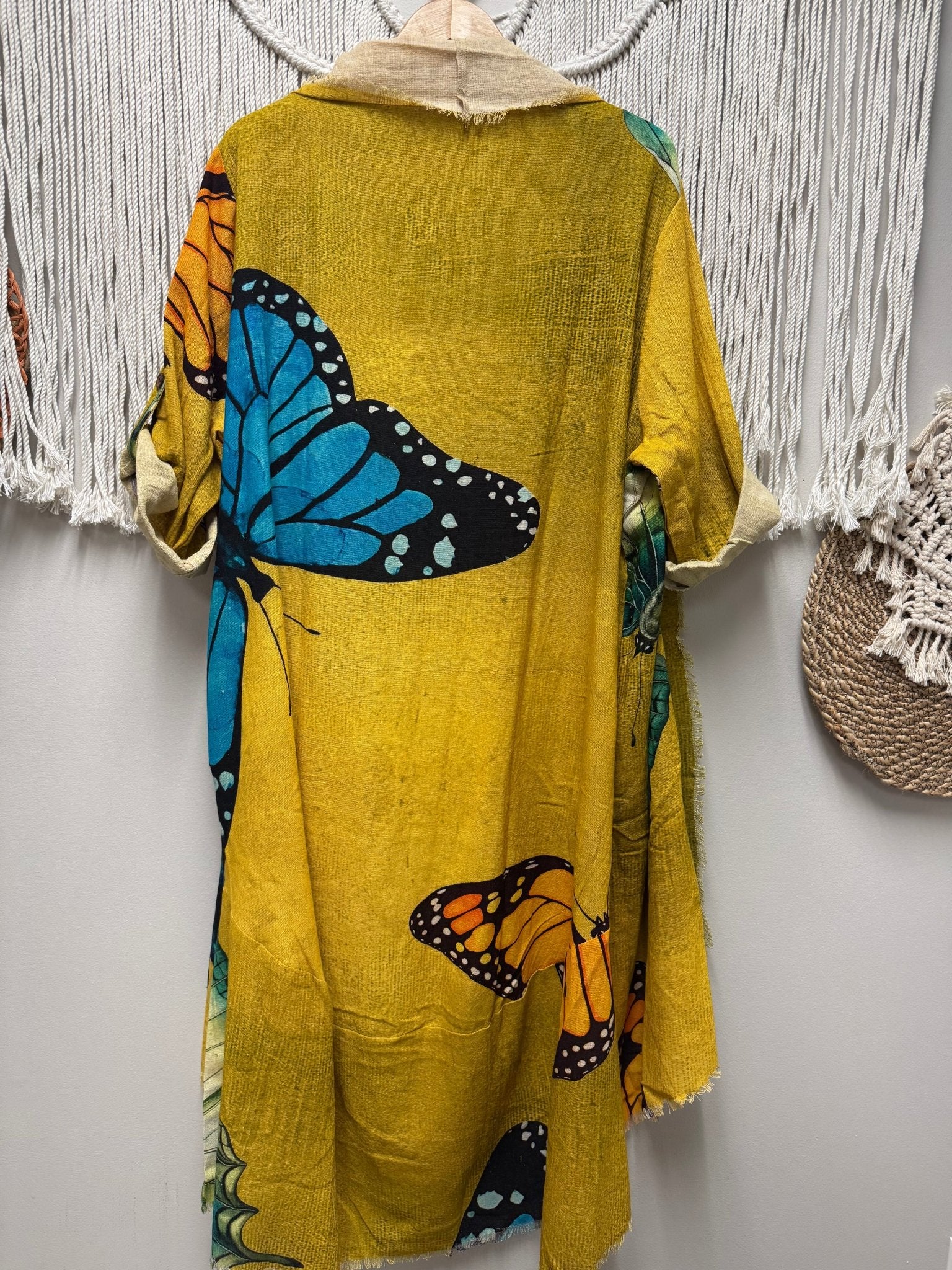 Butterfly Euphoria Duster - ivyandlavyboutique LeParisPetit by I Love Linen