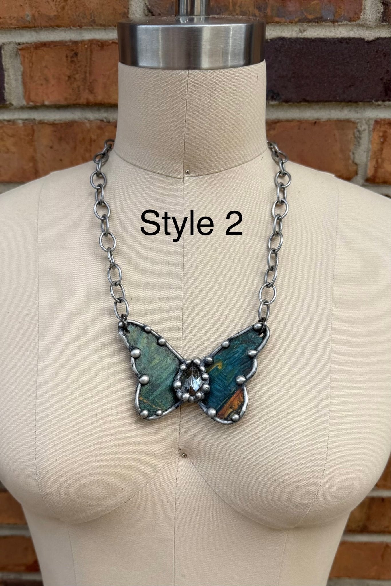 Butterfly Flit Tin Necklaces - ivyandlavyboutique Art by Amy