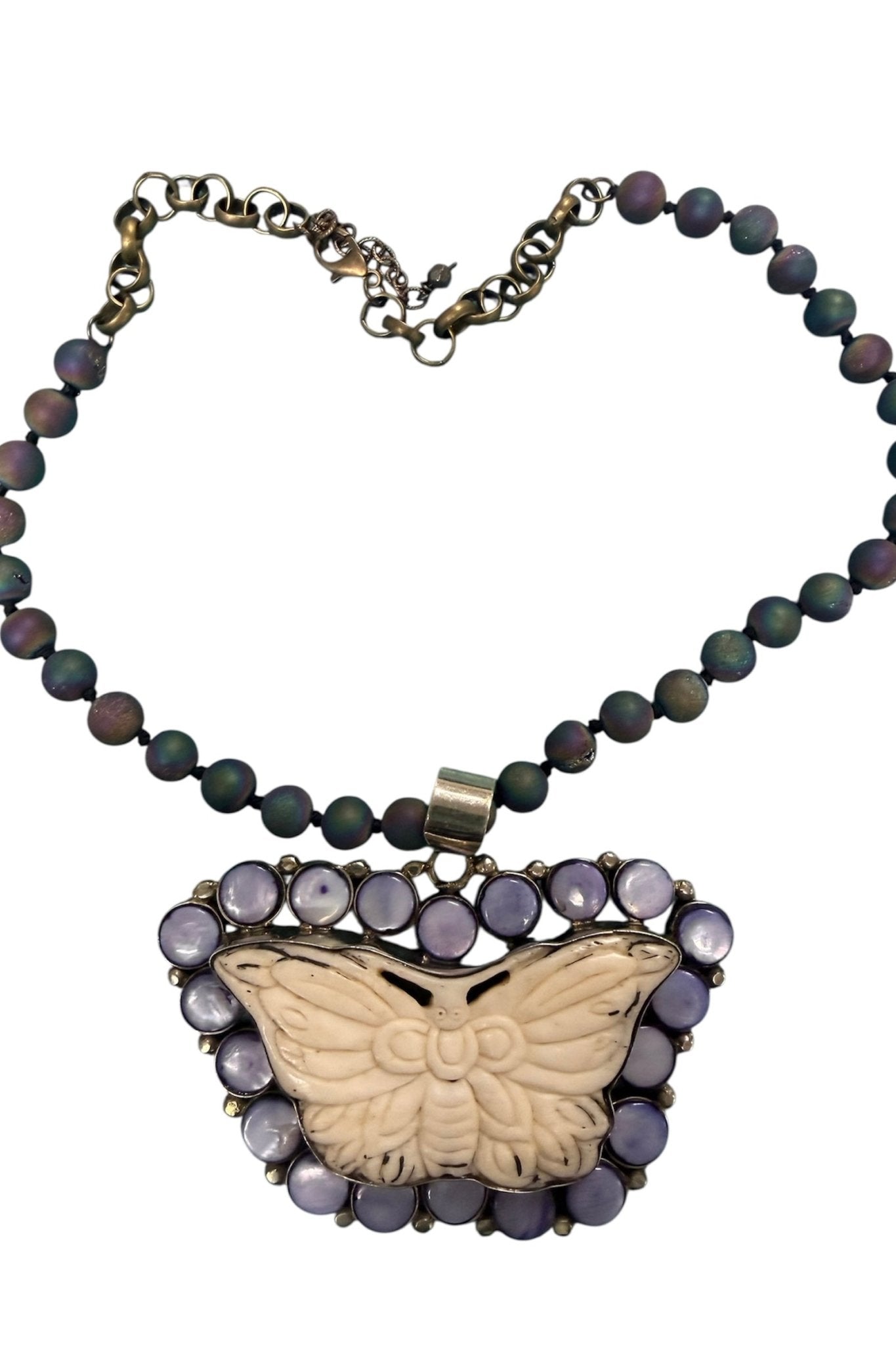 Butterfly Necklace in Purples - ivyandlavyboutique ivyandlavyboutique