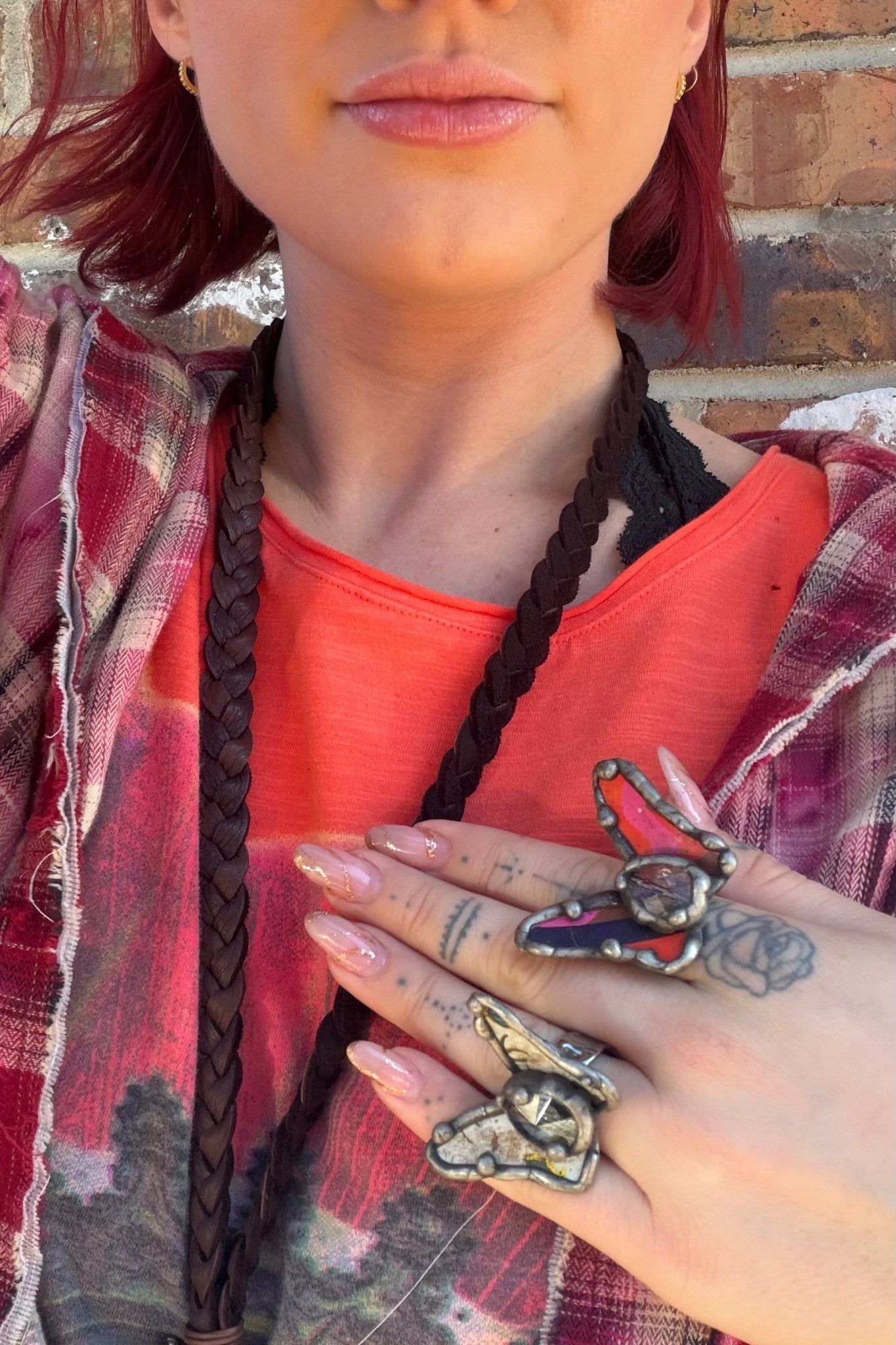 Butterfly Recycled Tin Ring w/ Gemstone 2 - ivyandlavyboutique ivyandlavyboutique