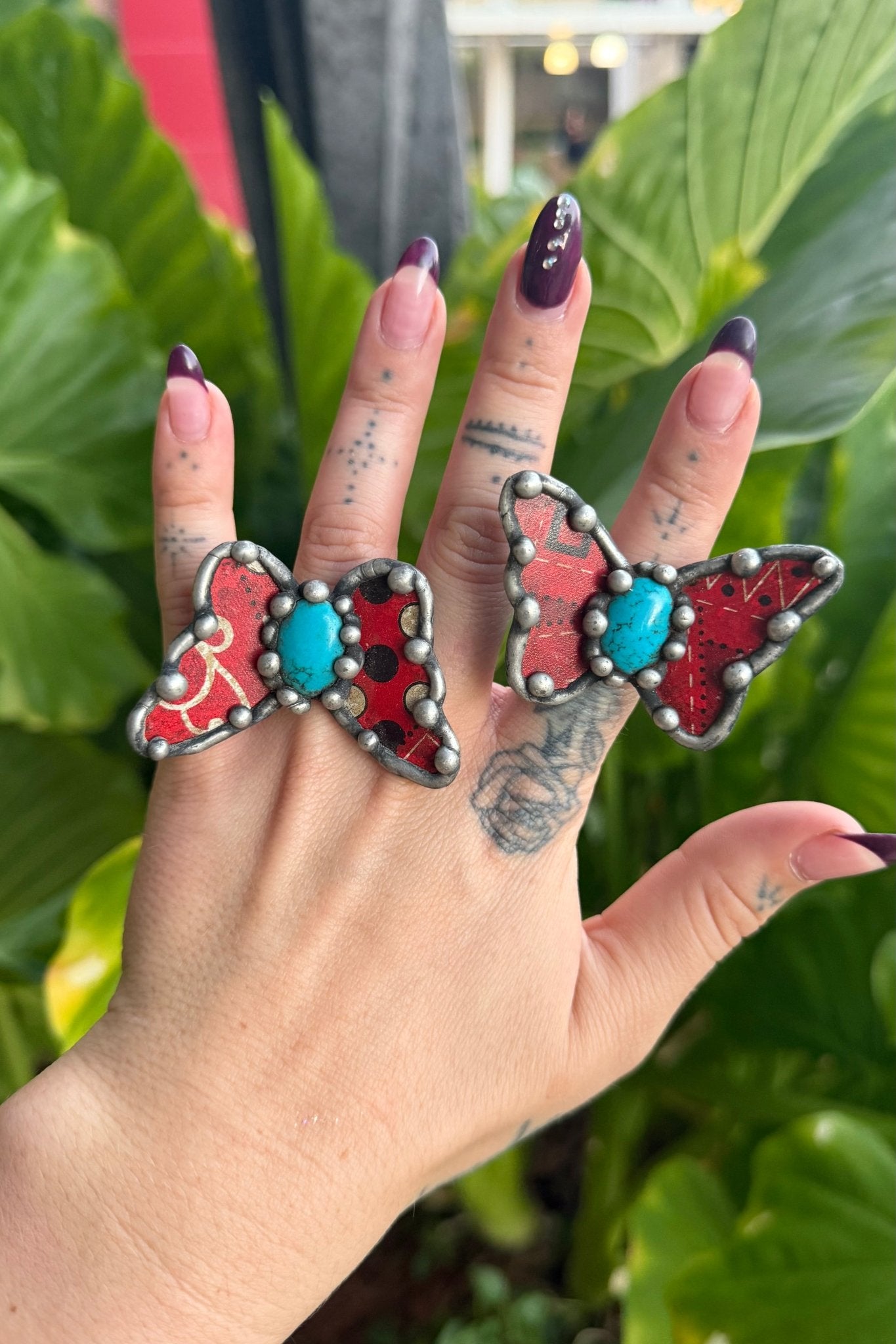 Butterfly Recycled Tin Ring w/ Gemstone - ivyandlavyboutique ivyandlavyboutique