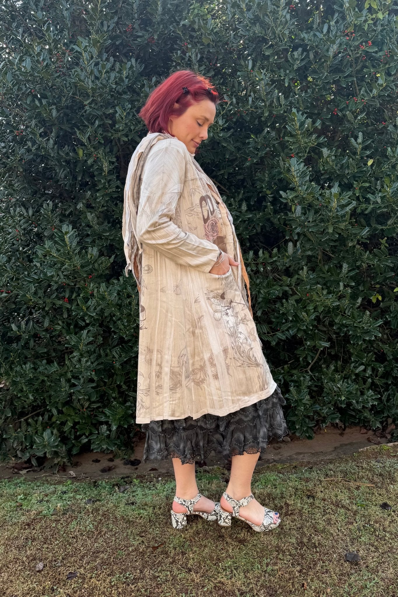 Buttery Faux Suede Longline Jacket With Pockets COWGIRL - ivyandlavyboutique Origami Apparel ~ Lace and Crochet inspired