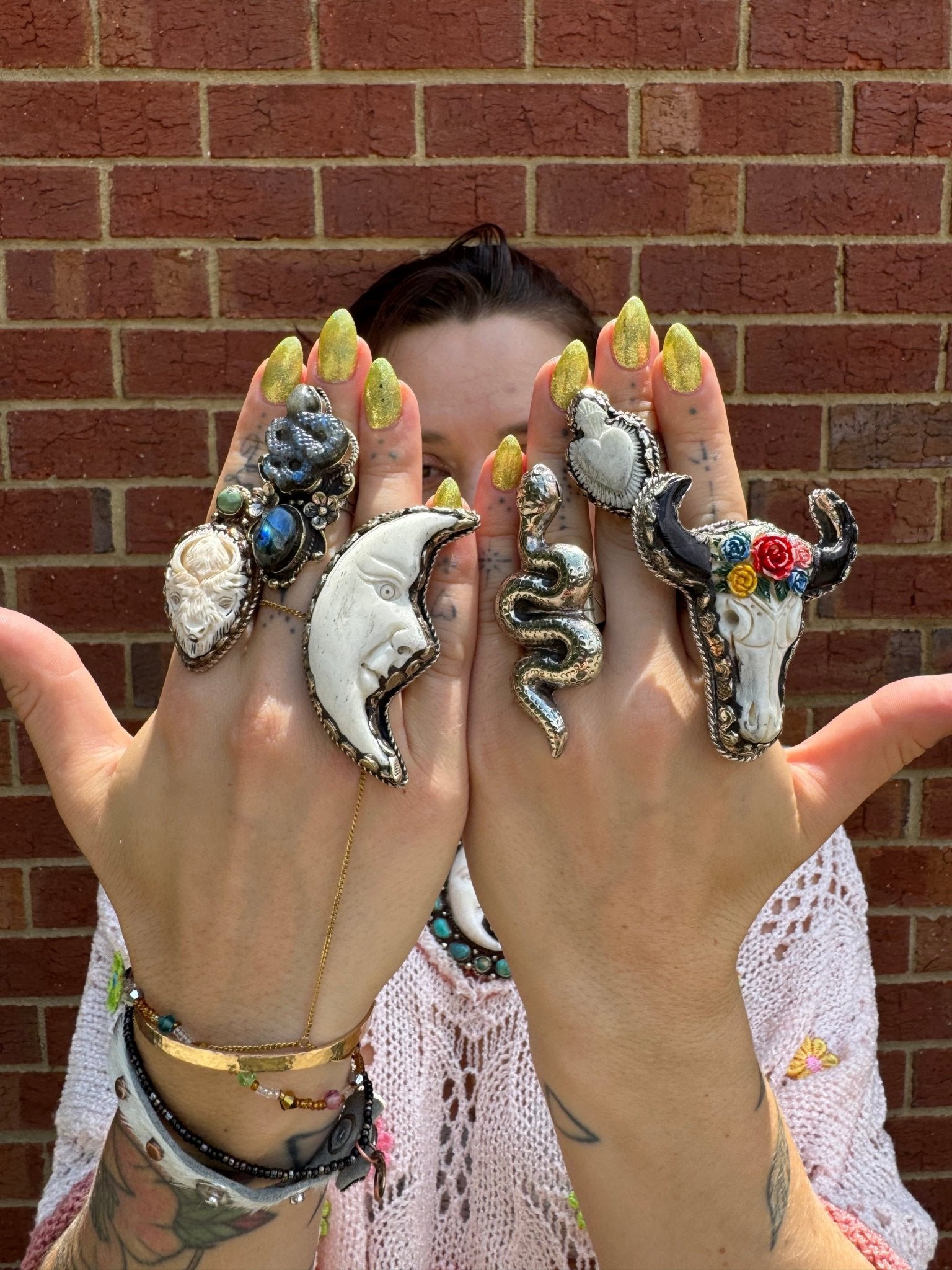 By the Bull Carved Statement Ring - ivyandlavyboutique ivyandlavyboutique