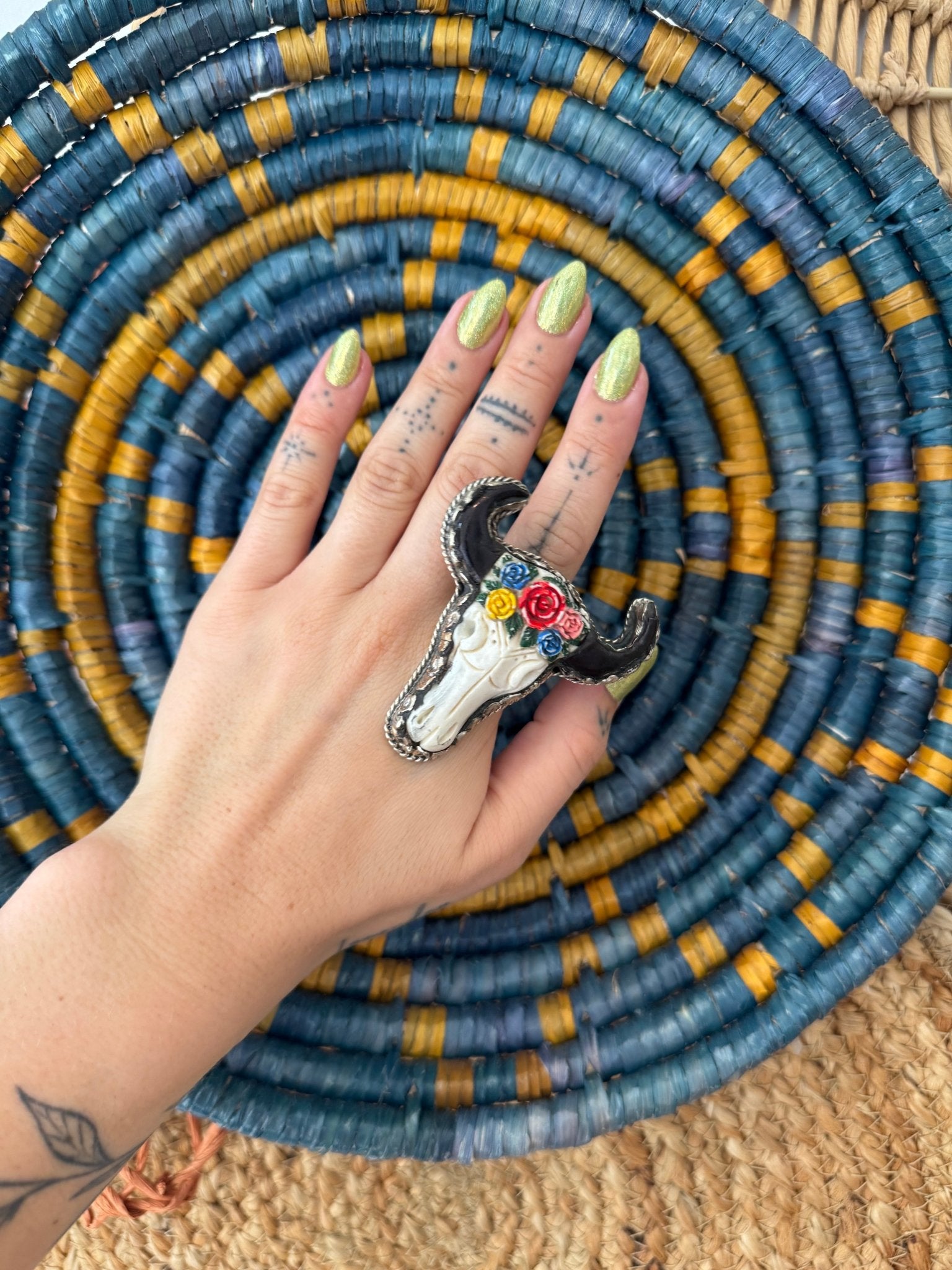 By the Bull Carved Statement Ring - ivyandlavyboutique ivyandlavyboutique
