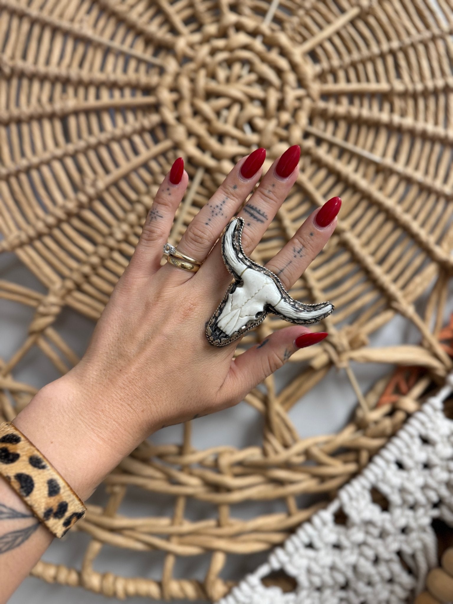 By the Horn Skull Ring - ivyandlavyboutique ivyandlavyboutique