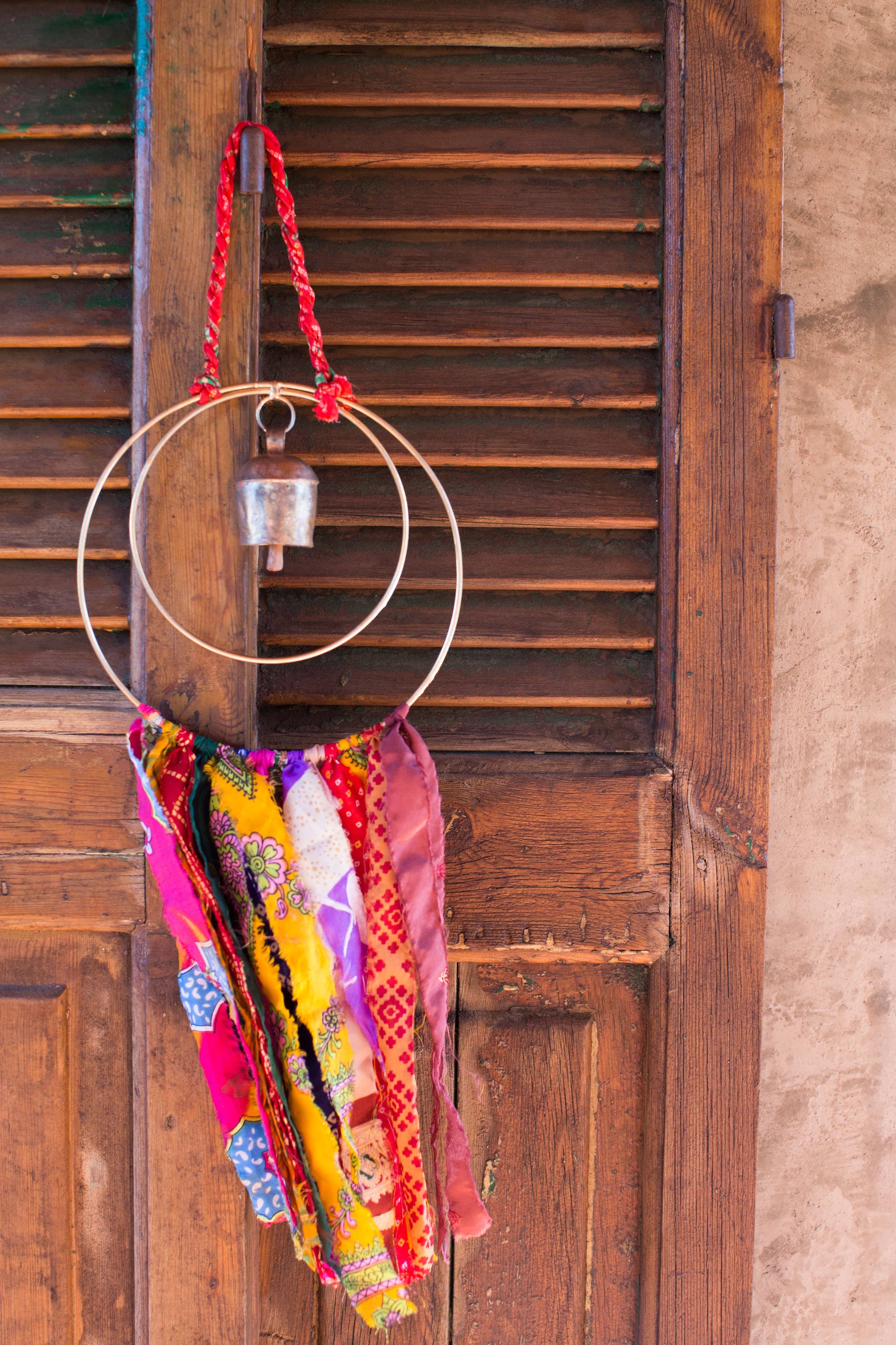 Swapna Sun Bell Wind Chime Upcycled Sari