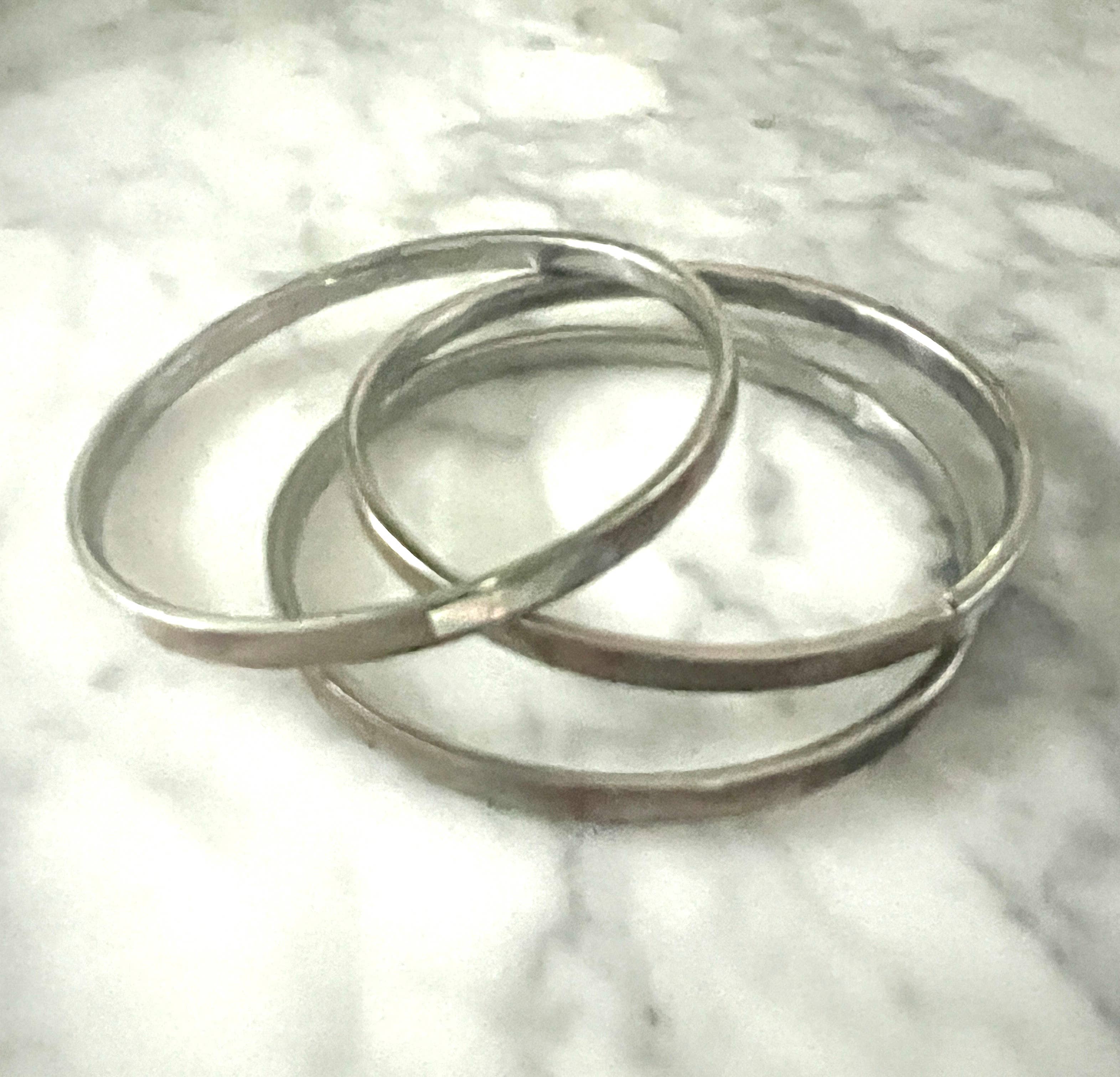 Inlaid Mosaic Bangle Brown Mother of Pearl