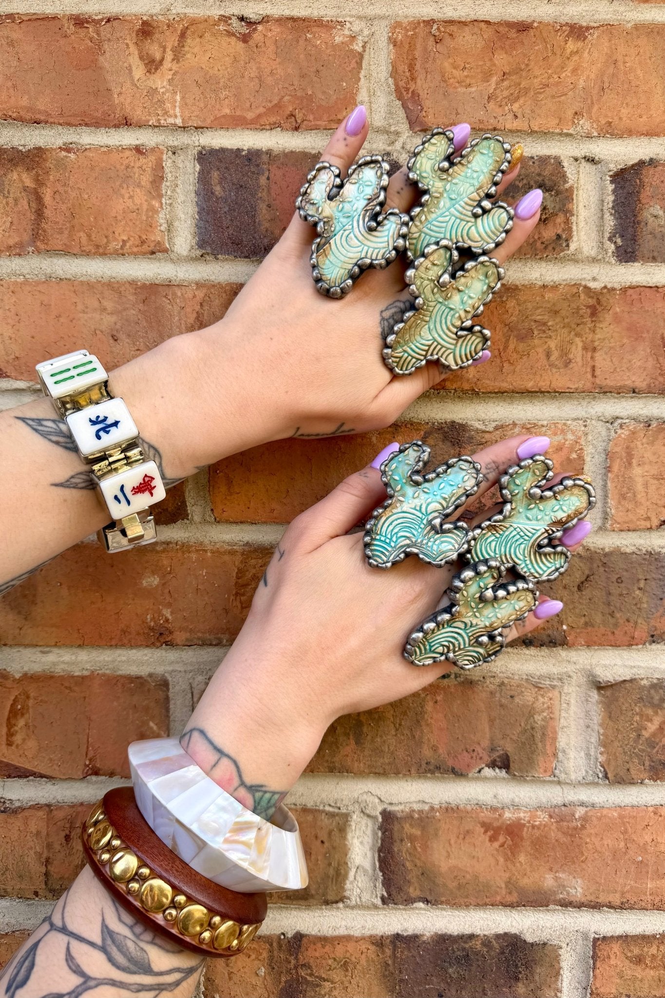 Cactus Pottery Ring - ivyandlavyboutique Art by Amy