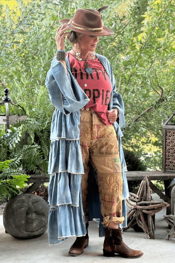 Chambray Skies Duster Jacket - ivyandlavyboutique Jaded Gypsy