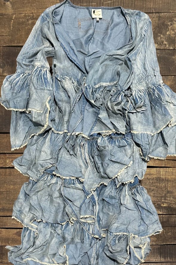 Chambray Skies Duster Jacket - ivyandlavyboutique Jaded Gypsy