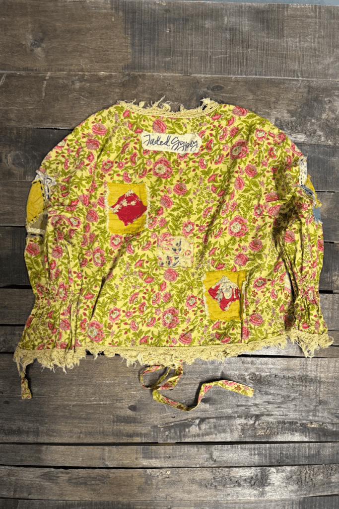 Cheerful Walks Wrap Top in Sunshine Florals - ivyandlavyboutique Jaded Gypsy