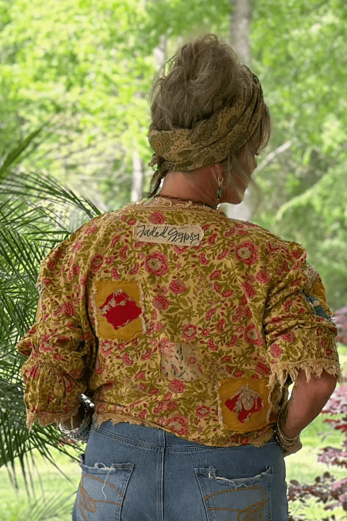 Cheerful Walks Wrap Top in Sunshine Florals - ivyandlavyboutique Jaded Gypsy