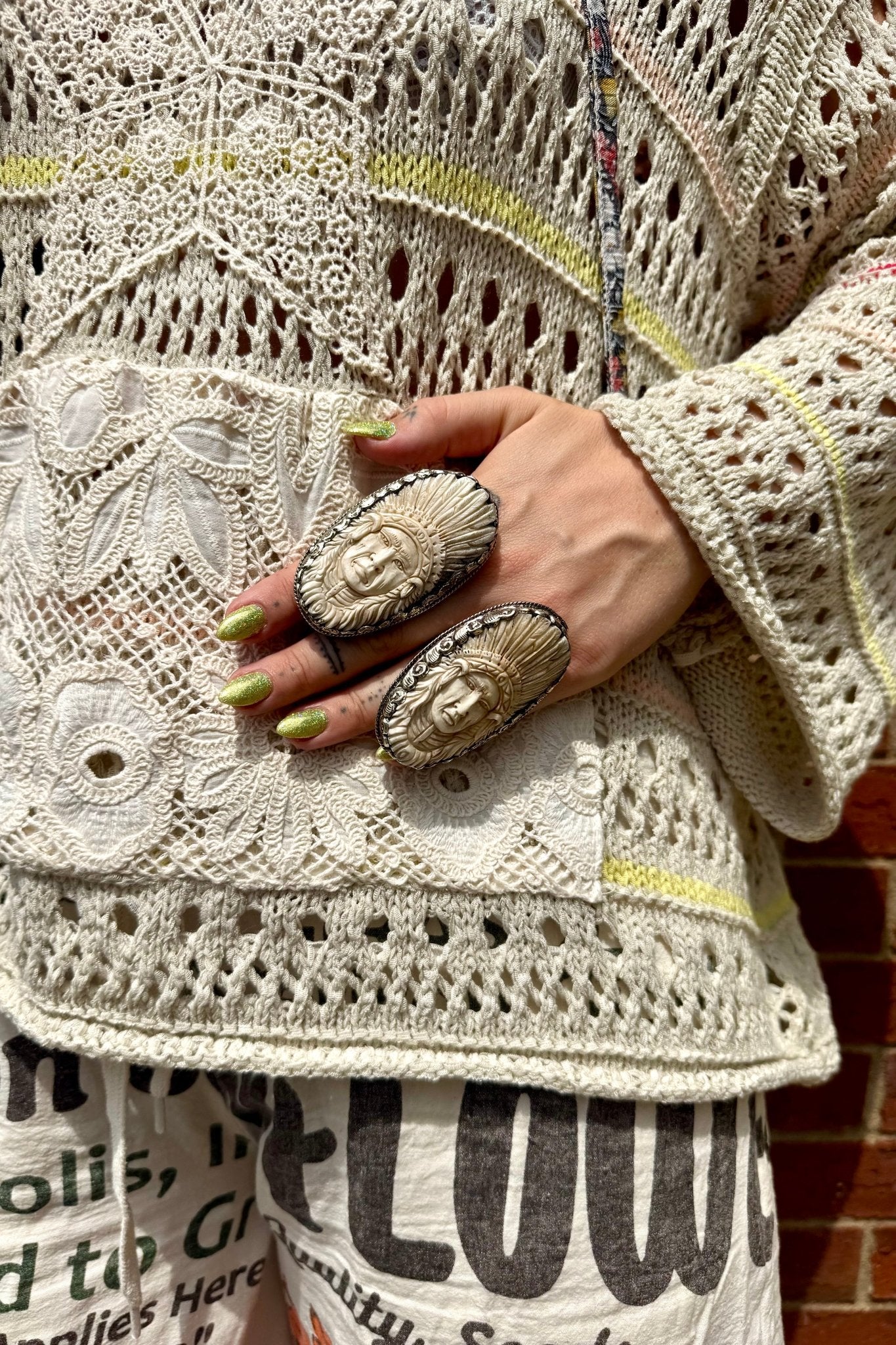 Chief Carved Statement Ring - ivyandlavyboutique ivyandlavyboutique