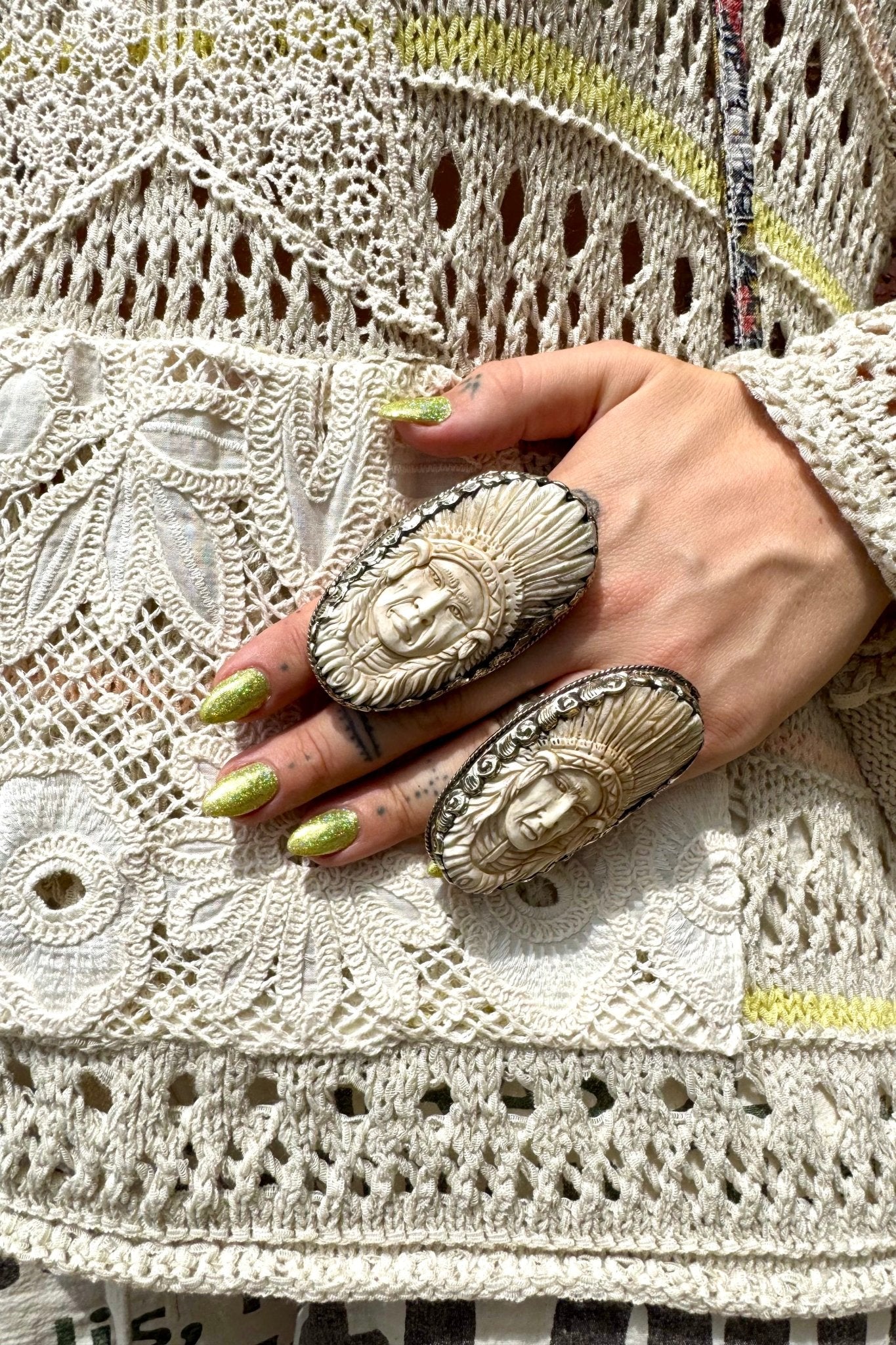 Chief Carved Statement Ring - ivyandlavyboutique ivyandlavyboutique