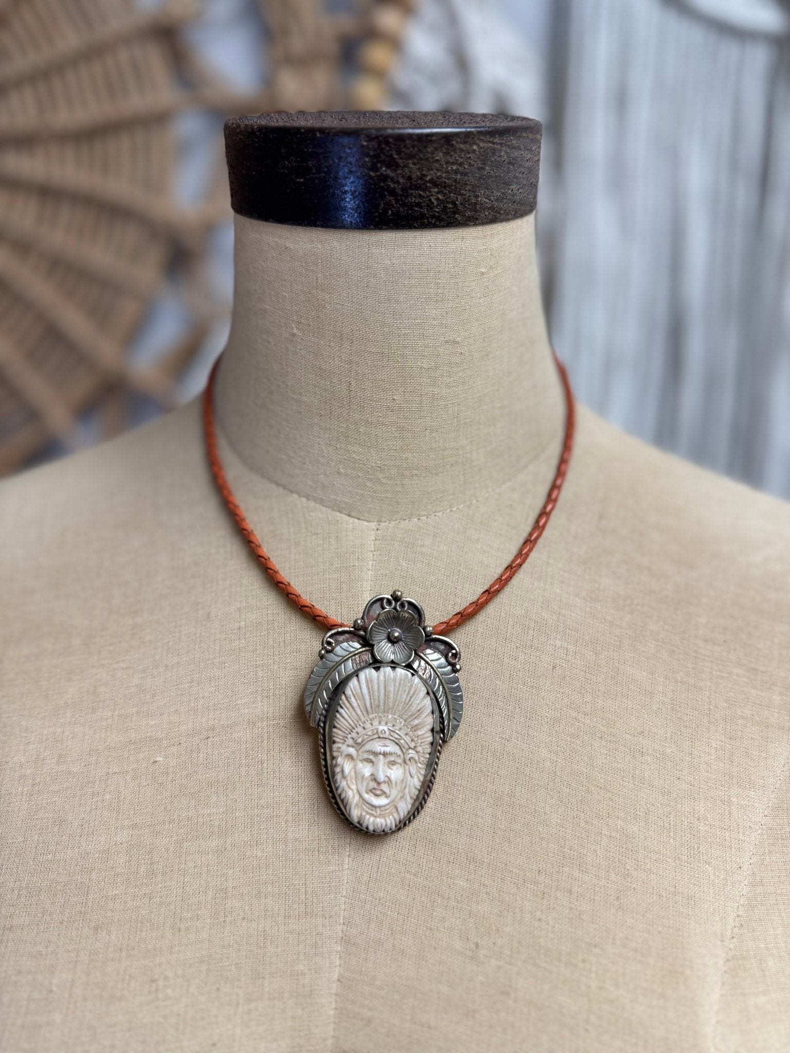 Chief Head Necklace - ivyandlavyboutique ivyandlavyboutique