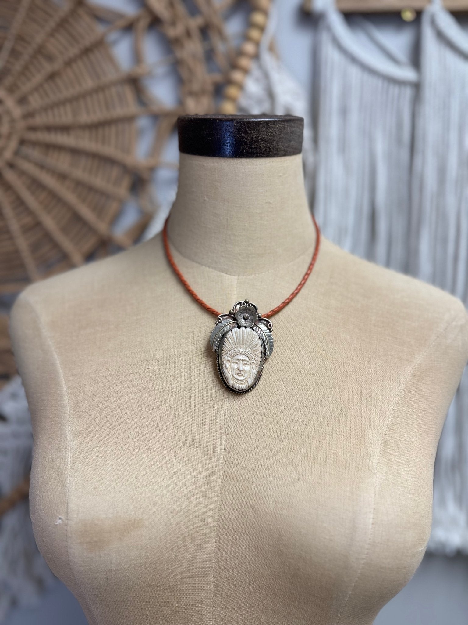 Chief Head Necklace - ivyandlavyboutique ivyandlavyboutique