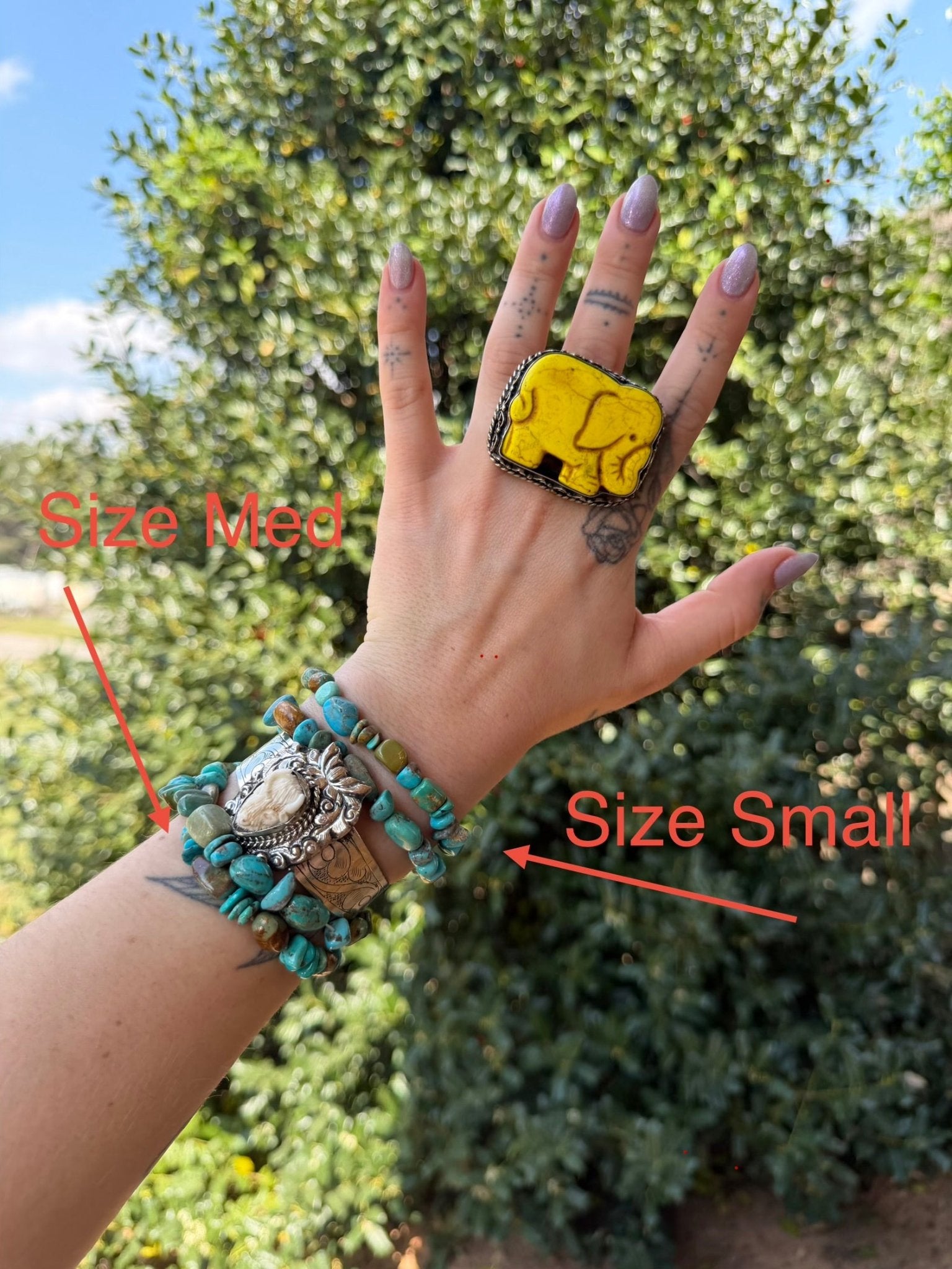 Chip Real Turquoise Stretch Bracelet - ivyandlavyboutique ivyandlavyboutique