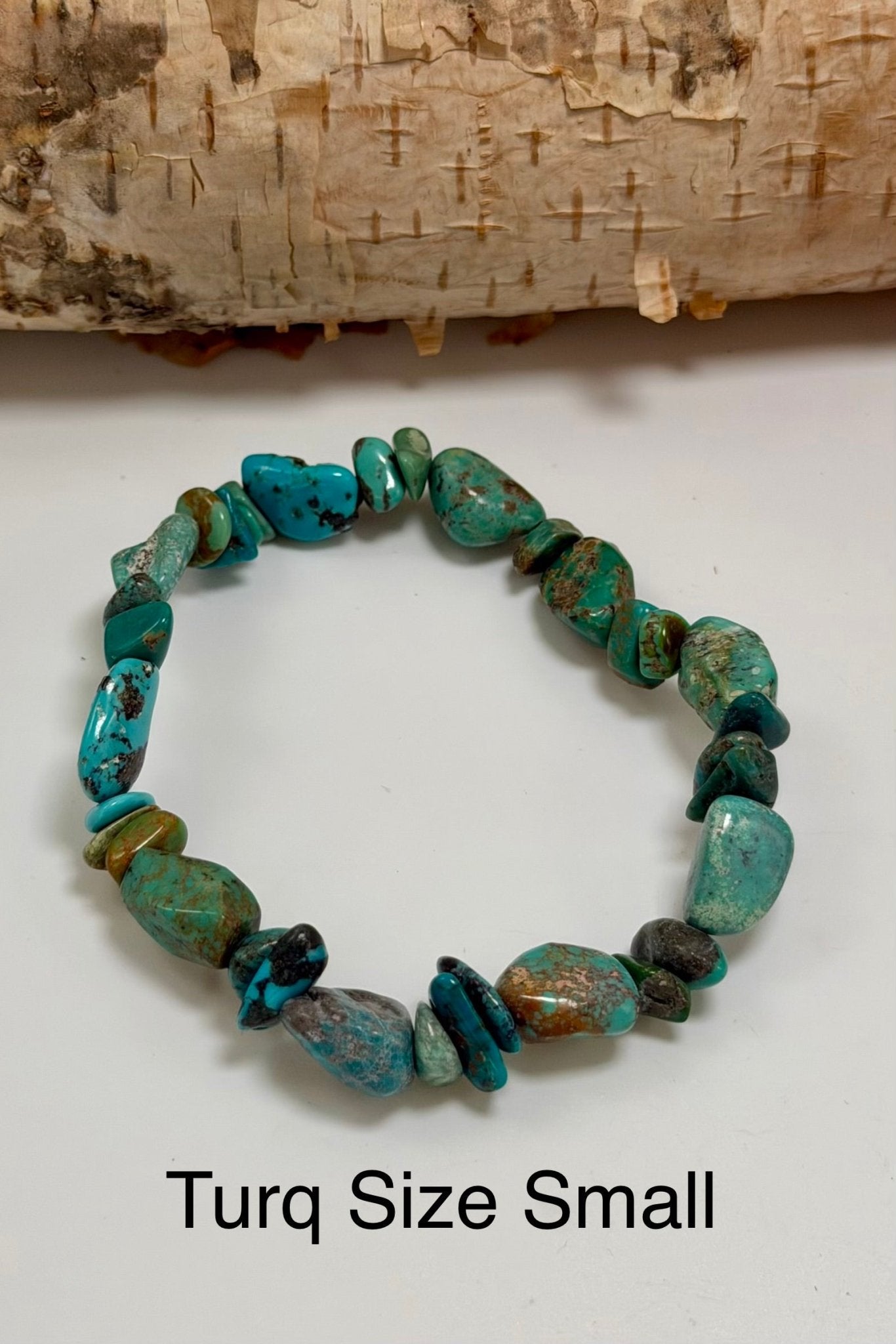 Chip Real Turquoise Stretch Bracelet - ivyandlavyboutique ivyandlavyboutique