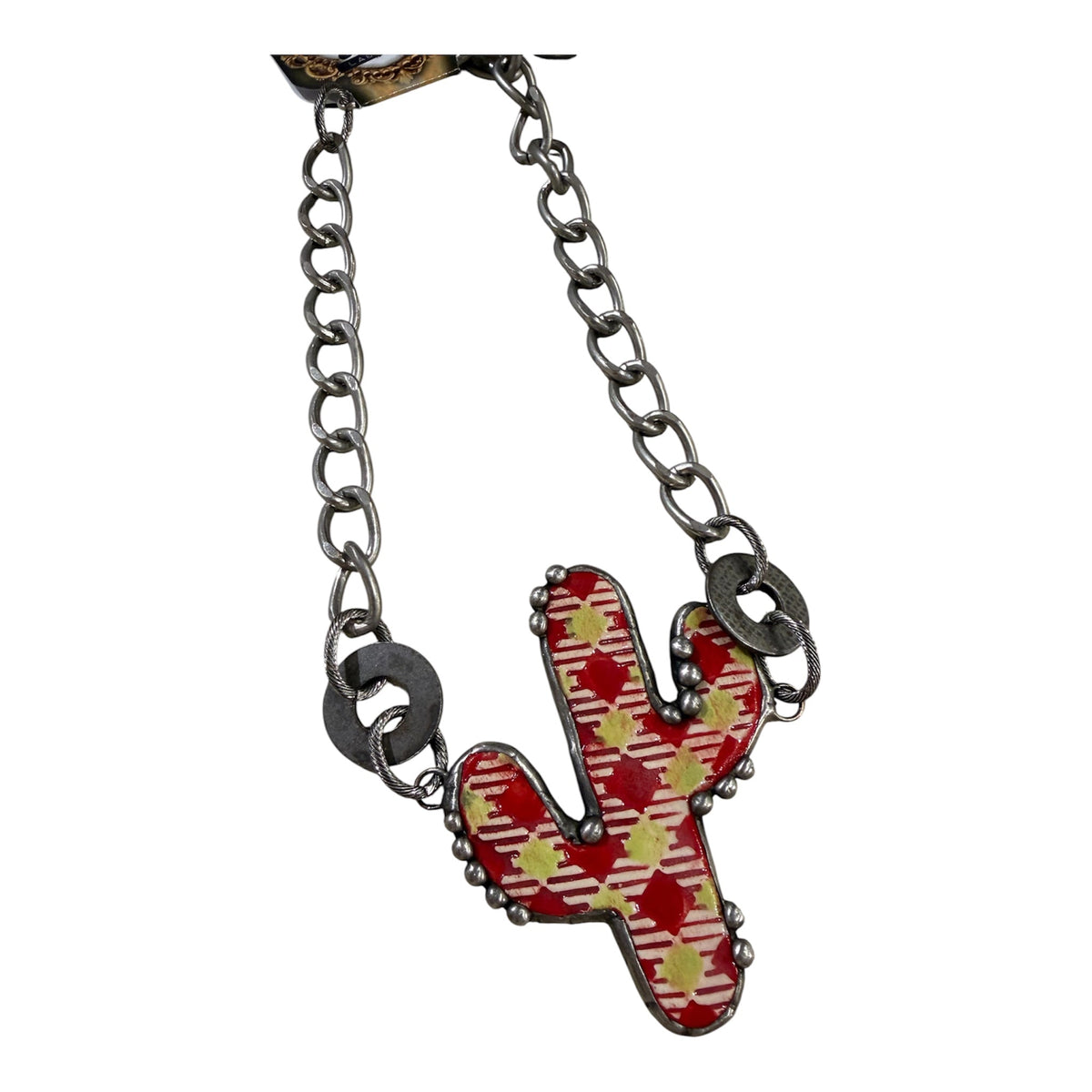 Christmas Cactus Necklace - Boho Wanderlust Boutique Art by Amy