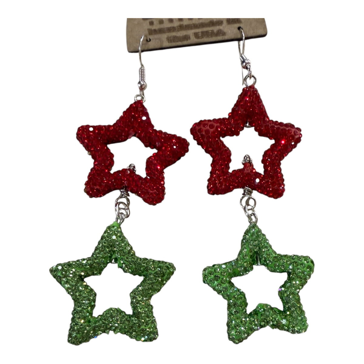 Christmas Star Earrings - Boho Wanderlust Boutique Art by Amy