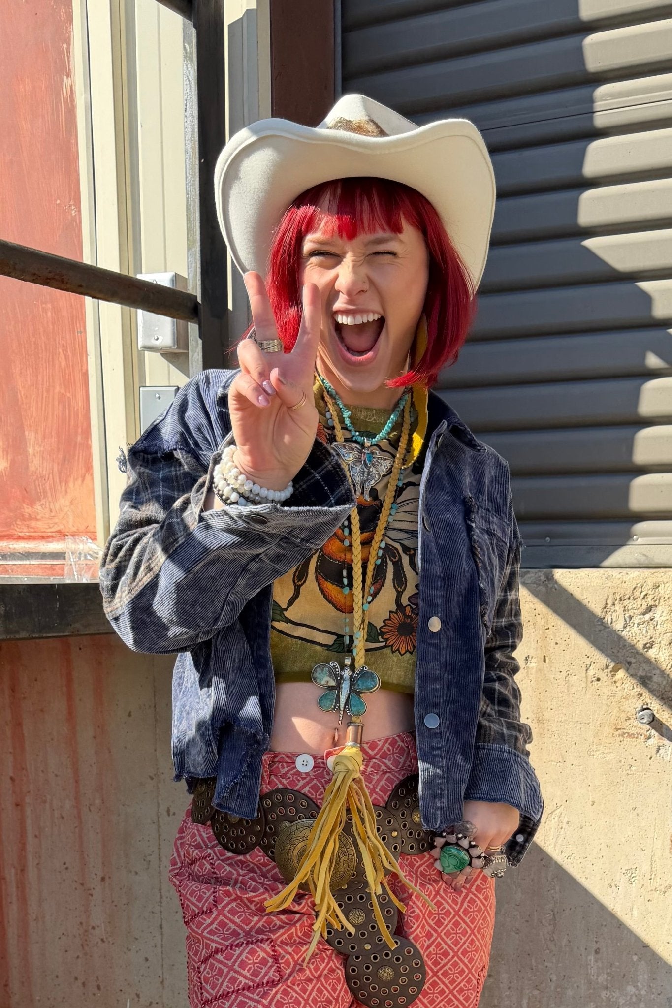 Chunky Butterfly on Blue Necklace - ivyandlavyboutique ivyandlavyboutique