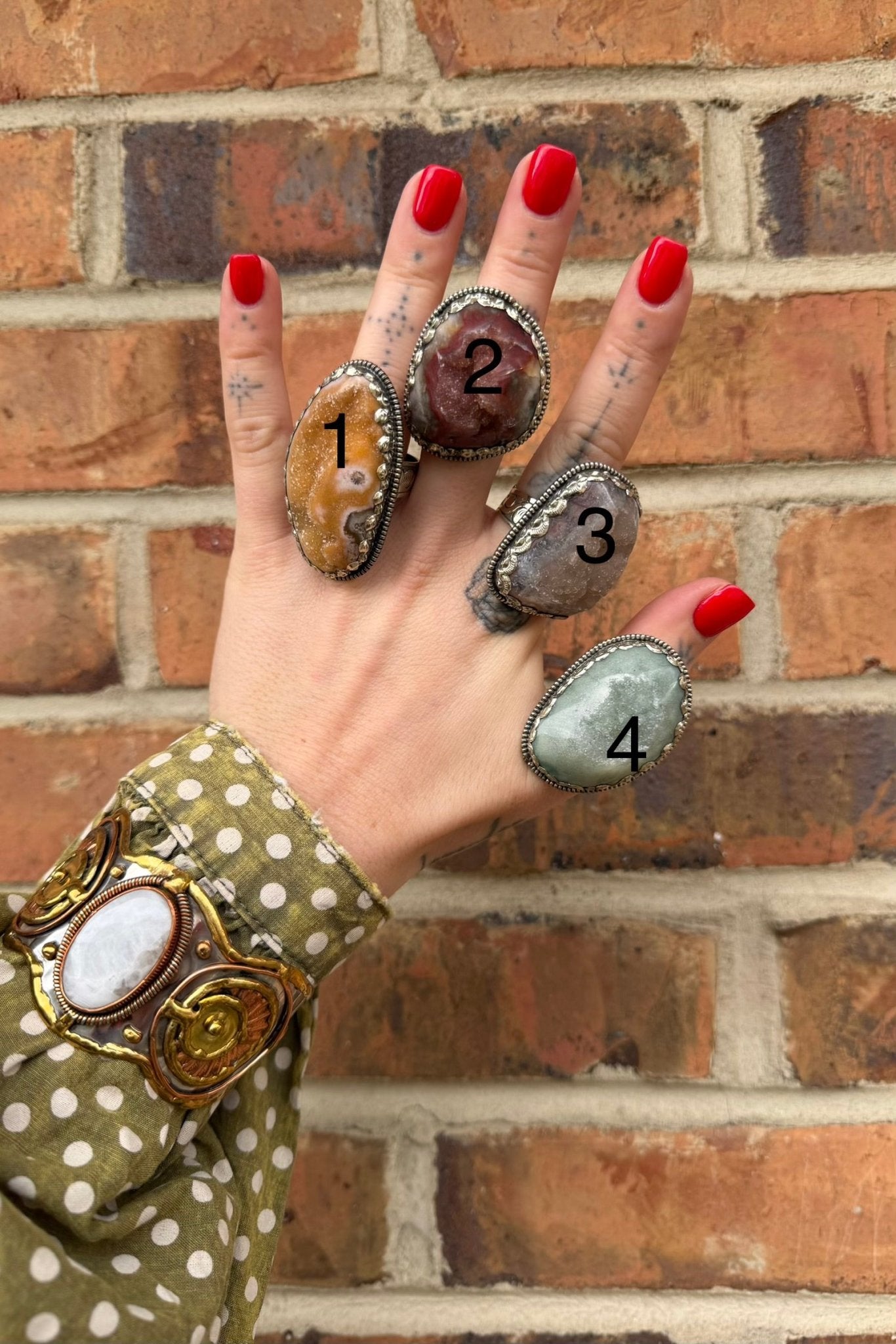 Chunky Raw Gemstone Nugget Ring - ivyandlavyboutique ivyandlavyboutique