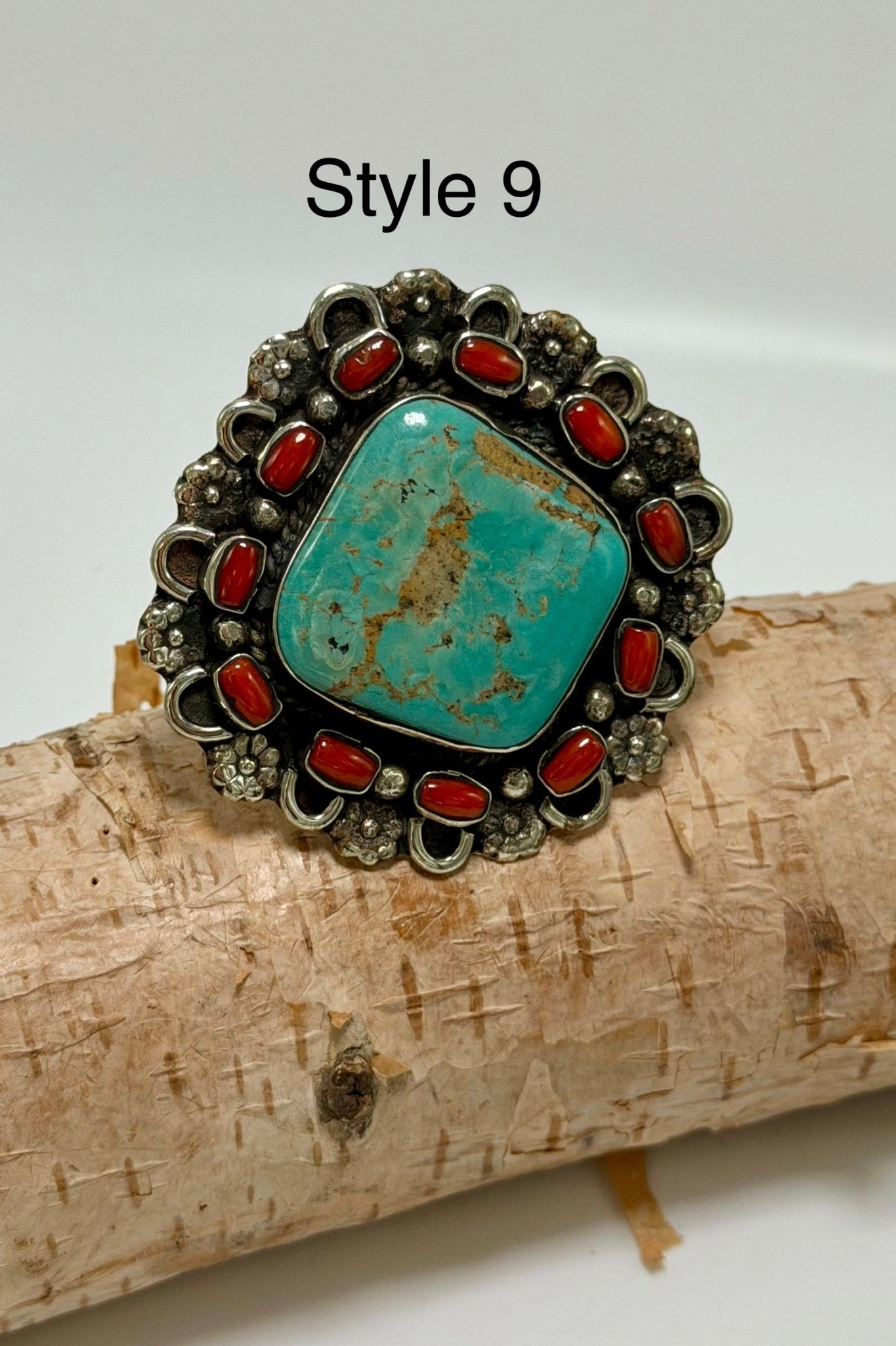 Chunky Turquoise & Carnelian Ring - ivyandlavyboutique ivyandlavyboutique