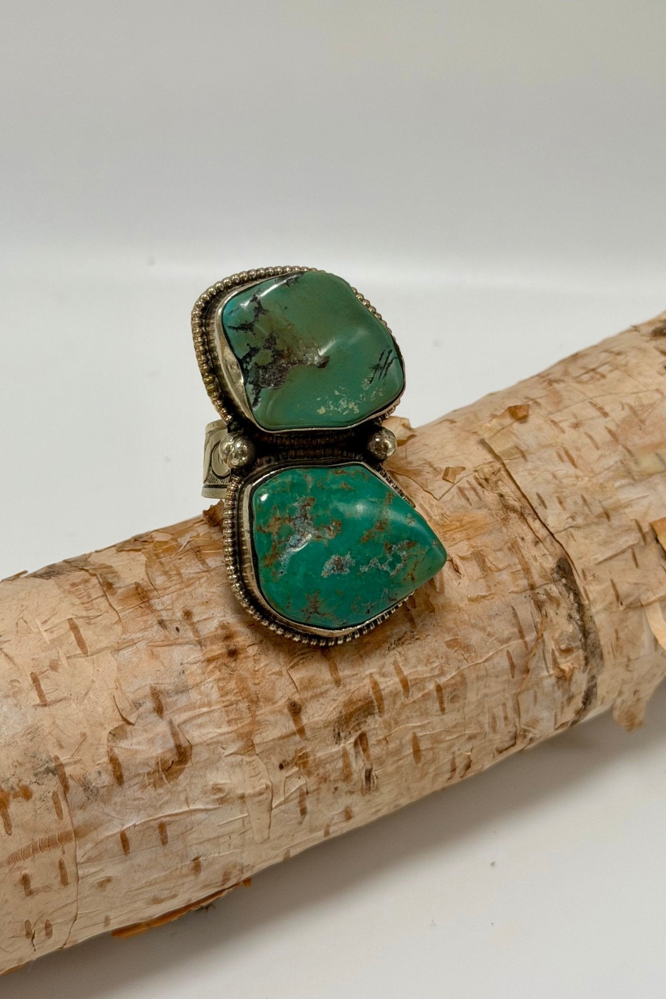 Chunky Turquoise Nugget Ring - 11 - ivyandlavyboutique ivyandlavyboutique