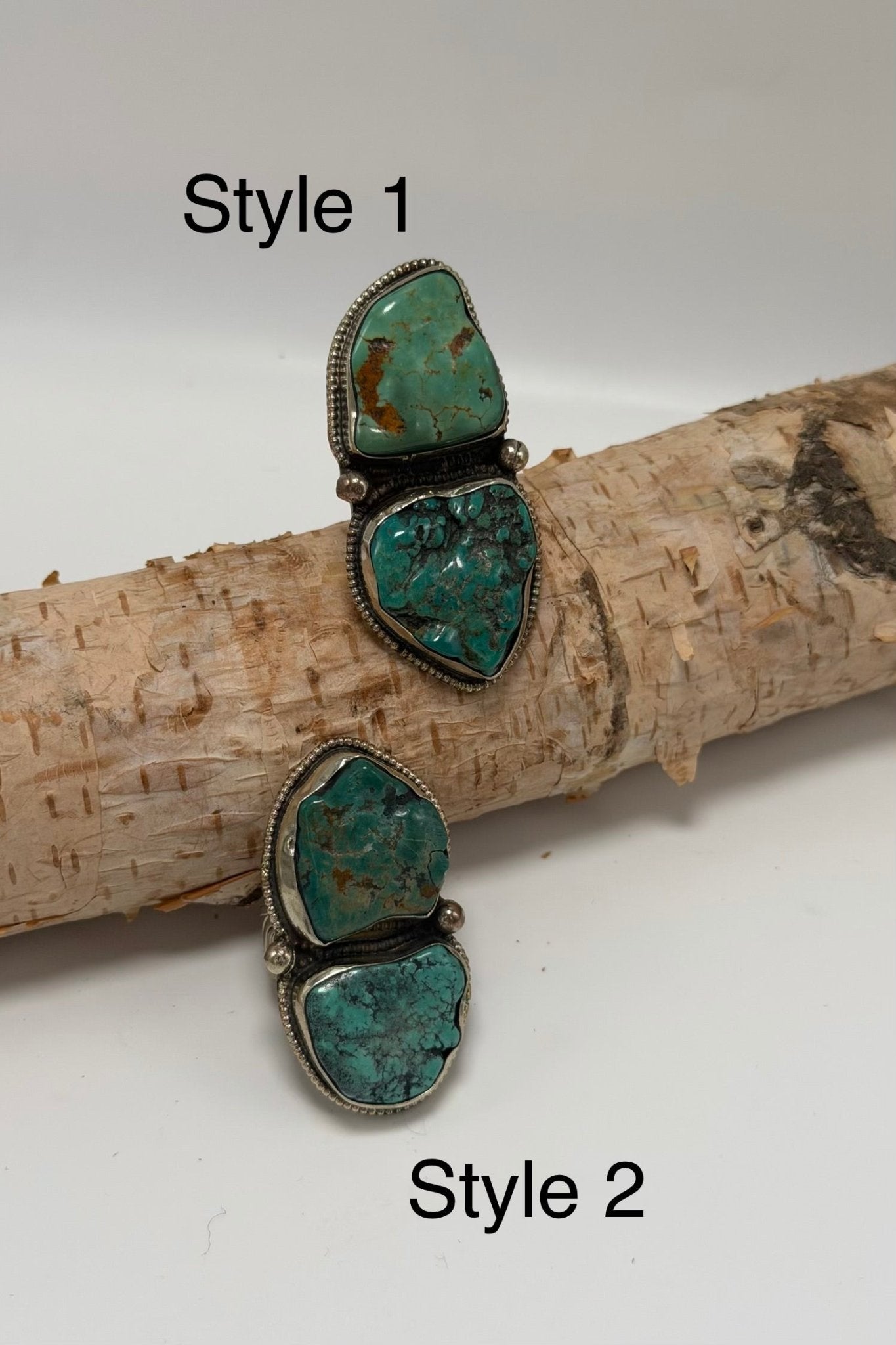 Chunky Turquoise Nugget Ring - 1/2 - ivyandlavyboutique ivyandlavyboutique