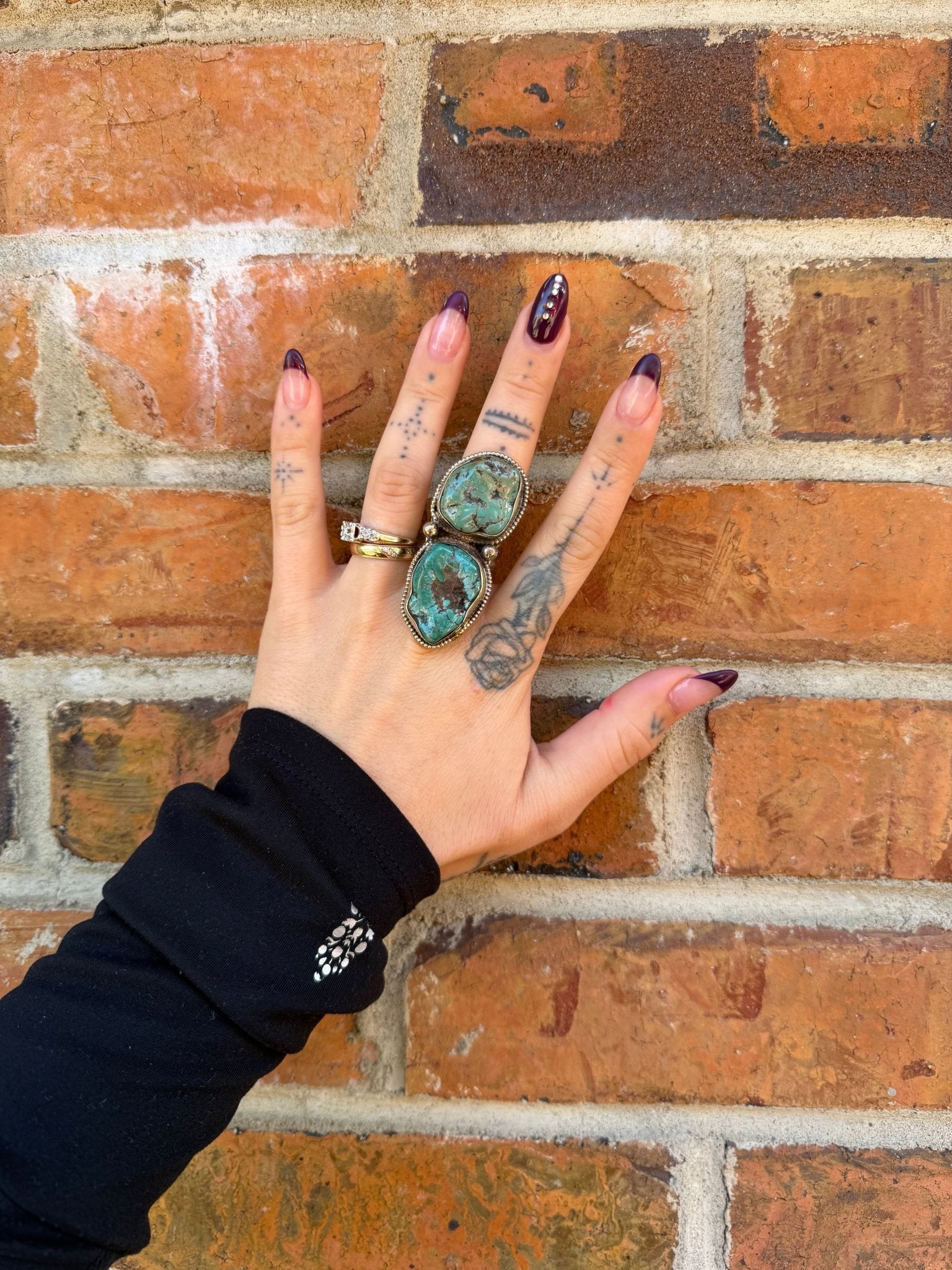 Chunky Turquoise Nugget Ring - 7 - ivyandlavyboutique ivyandlavyboutique