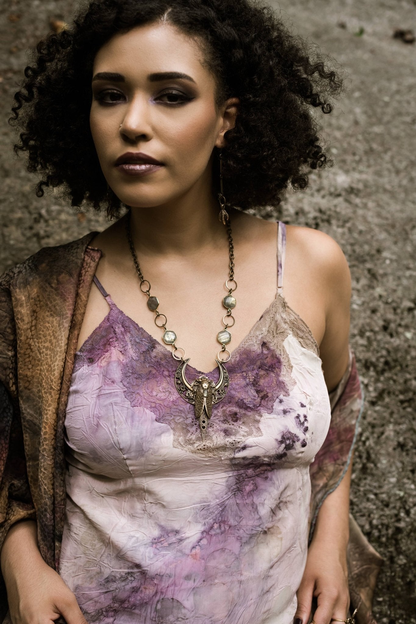 Cicada Luna Necklace by Trollbinde - ivyandlavyboutique Trollbinde