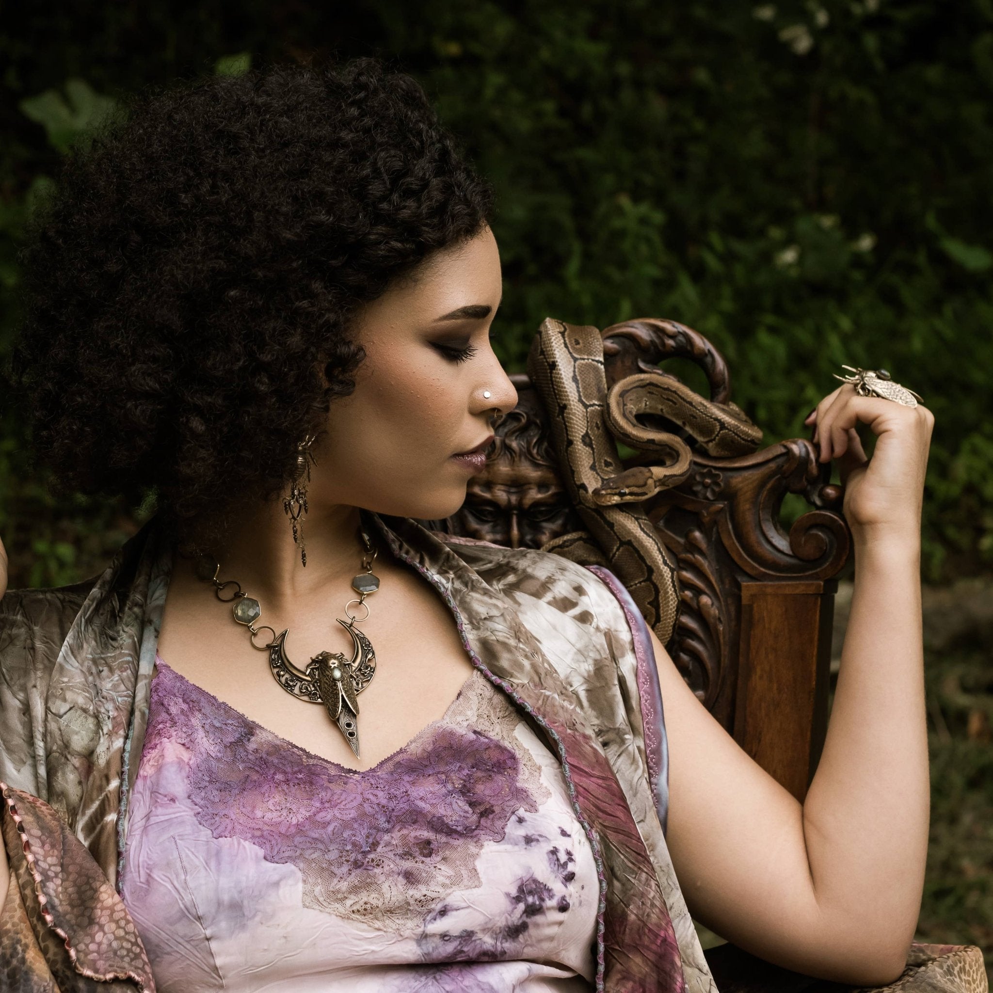 Cicada Luna Necklace by Trollbinde - ivyandlavyboutique Trollbinde