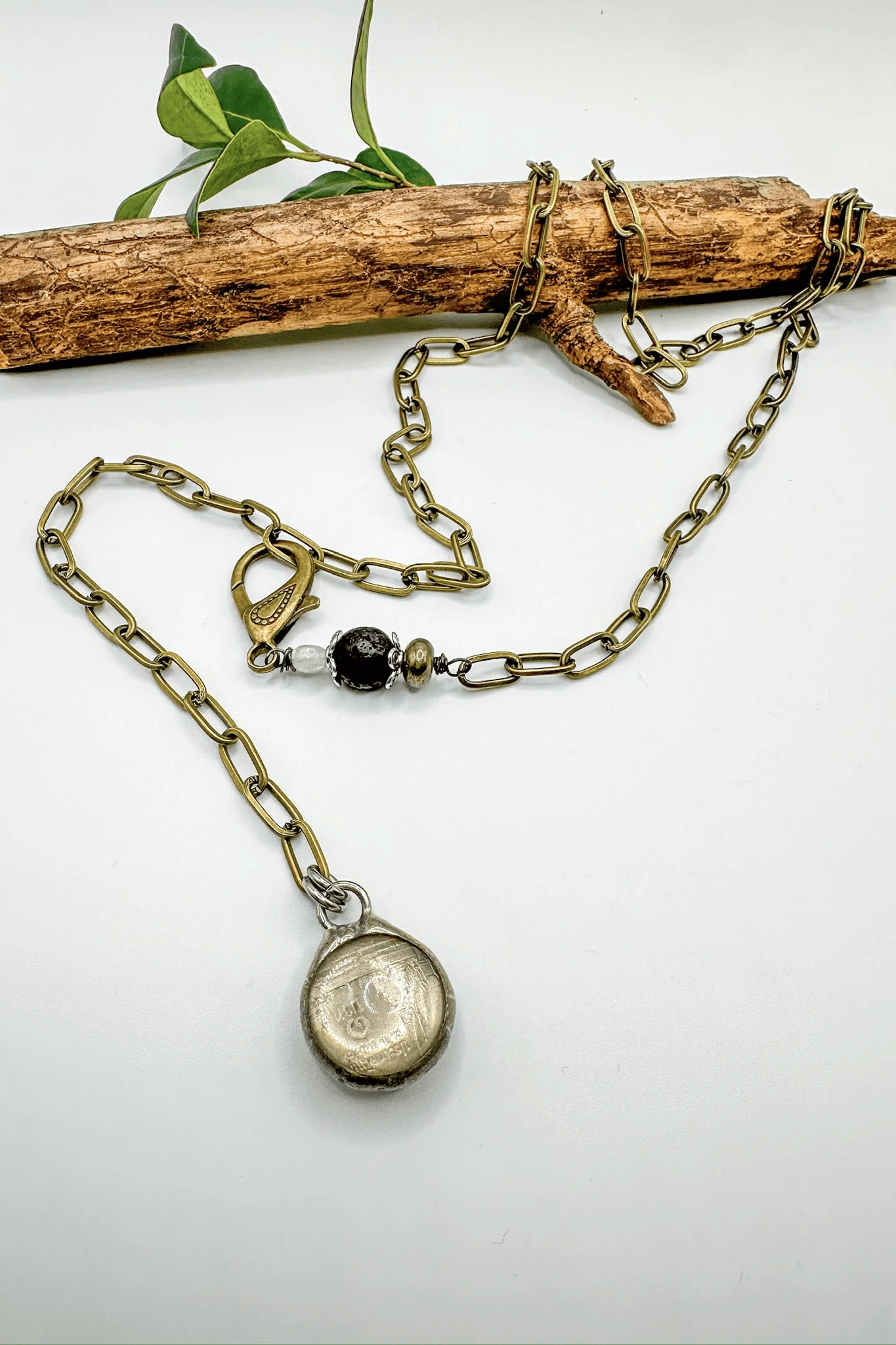 Coin Lariat Brass Chain Drop Necklace - ivyandlavyboutique Spirit Lala