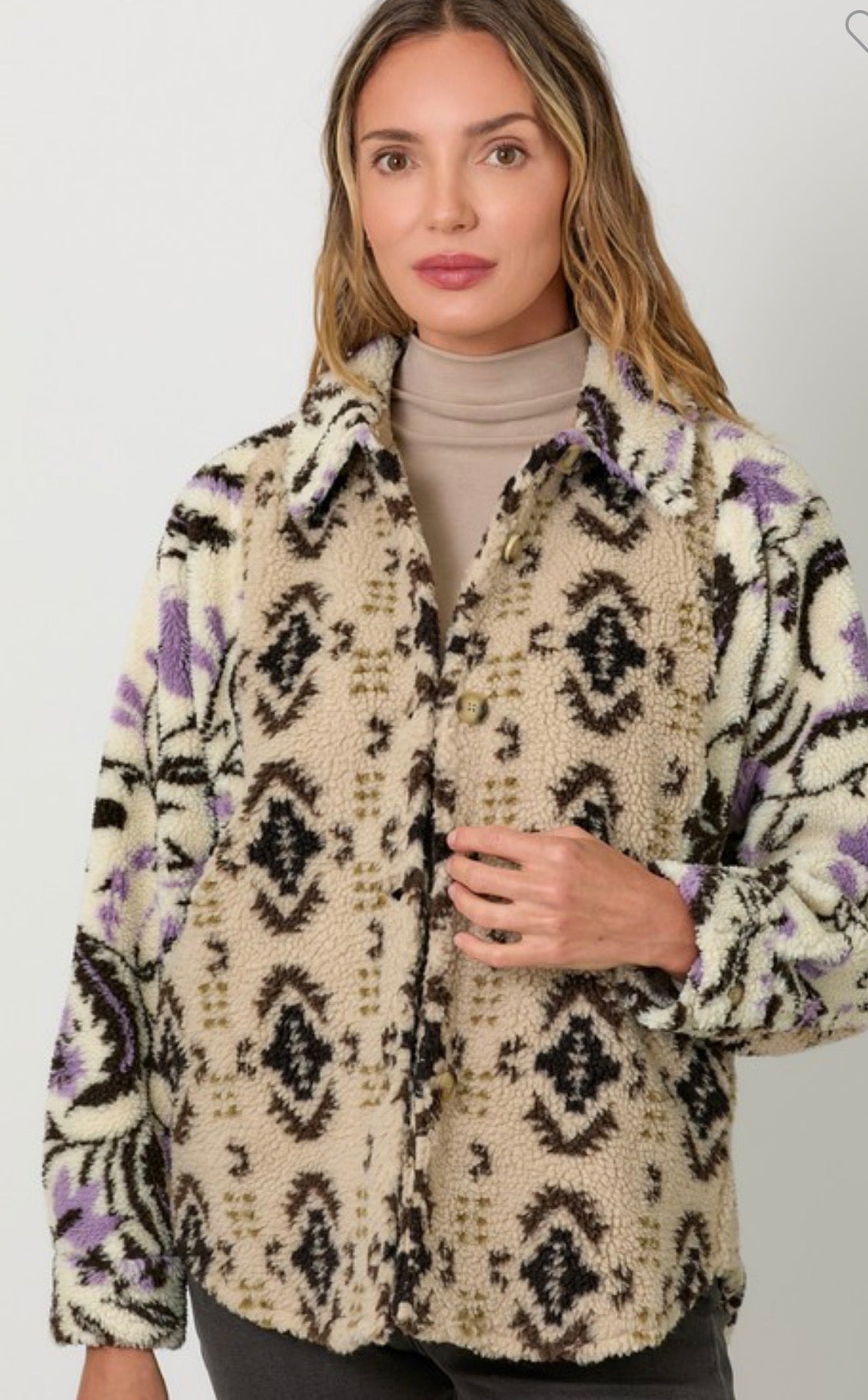 Color Block Printed Shacket - ivyandlavyboutique ivyandlavyboutique