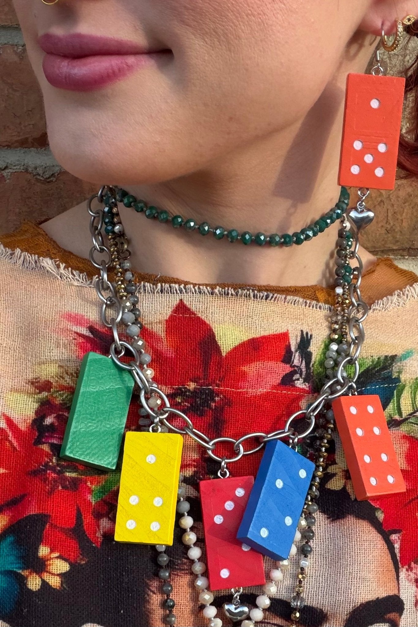 Colors of the Dominos Necklace - ivyandlavyboutique ivyandlavyboutique