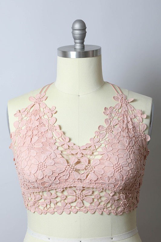 Coming Up Daisys Longline Bralette Plus - ivyandlavyboutique Leto Accessories