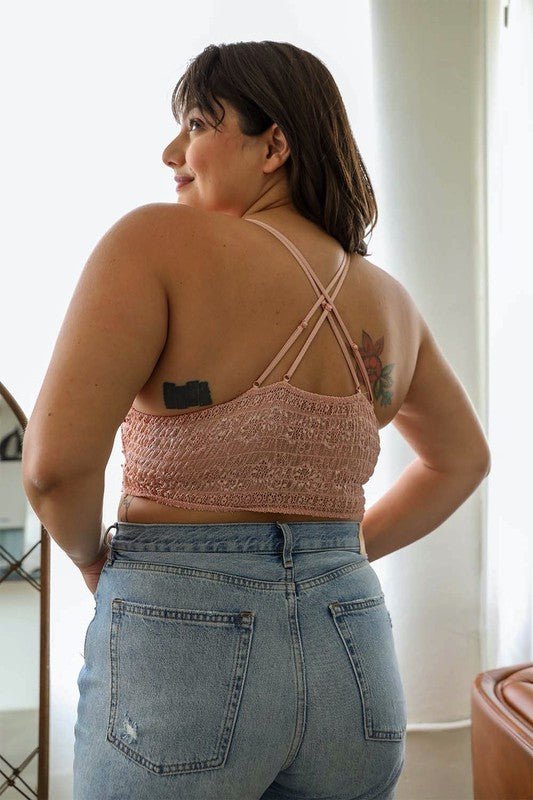 Coming Up Daisys Longline Bralette Plus - ivyandlavyboutique Leto Accessories