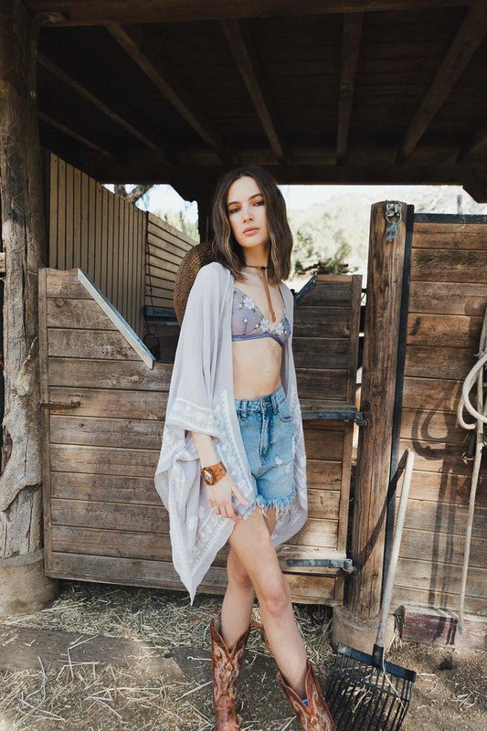 Coming Up Roses Kimono - ivyandlavyboutique Leto Accessories