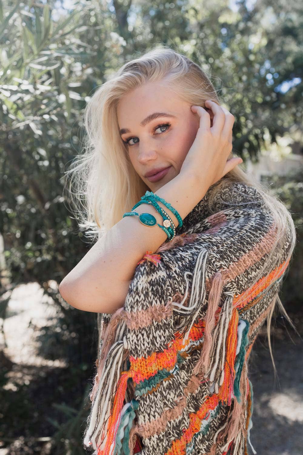 Convertible Bracelet & Necklace - Amethyst, Rose Quartz, Turquoise : Amethyst - ivyandlavyboutique Leto Accessories