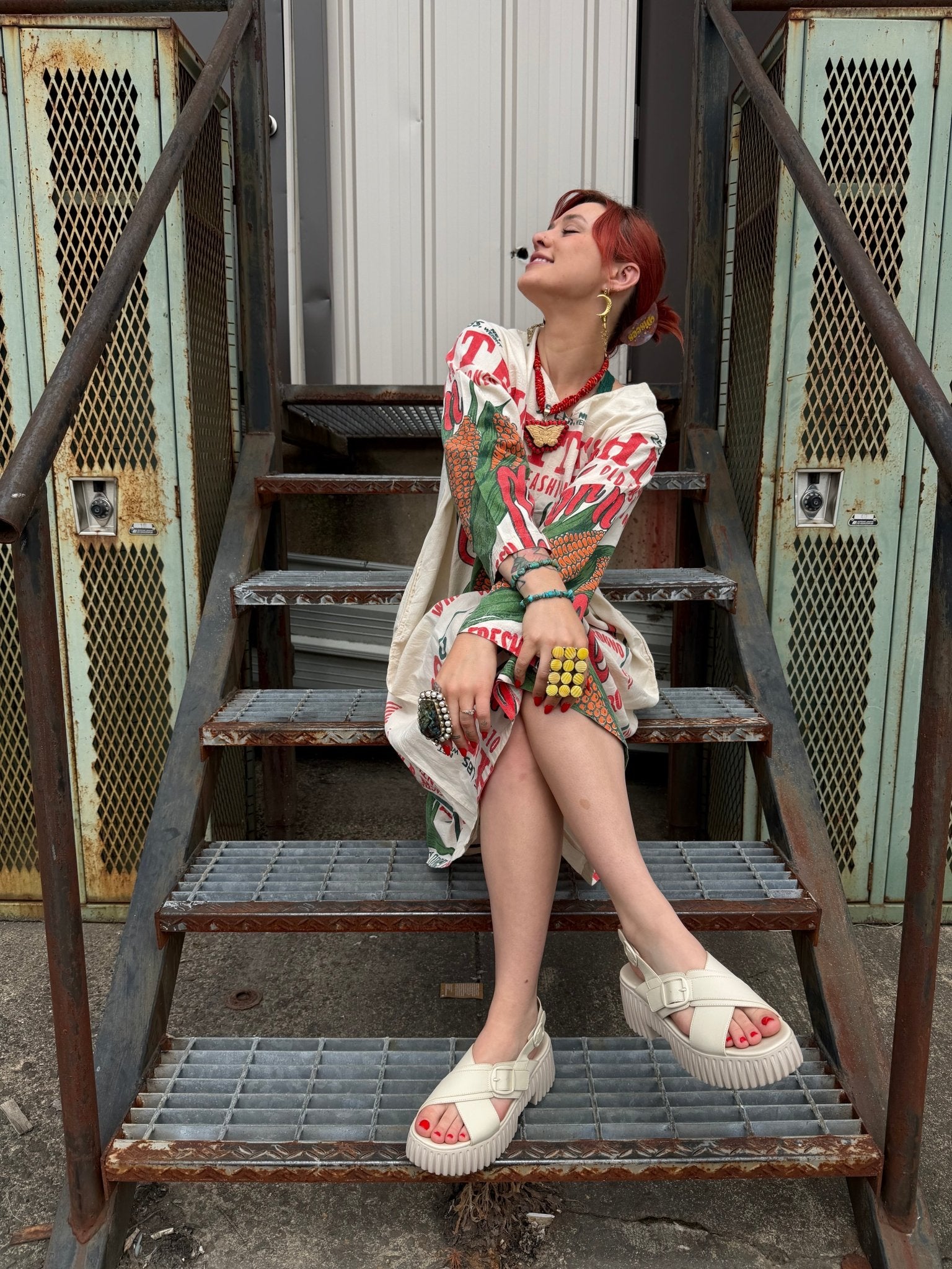 Corn Long Sleeve Dress - ivyandlavyboutique Kathmandu Imports