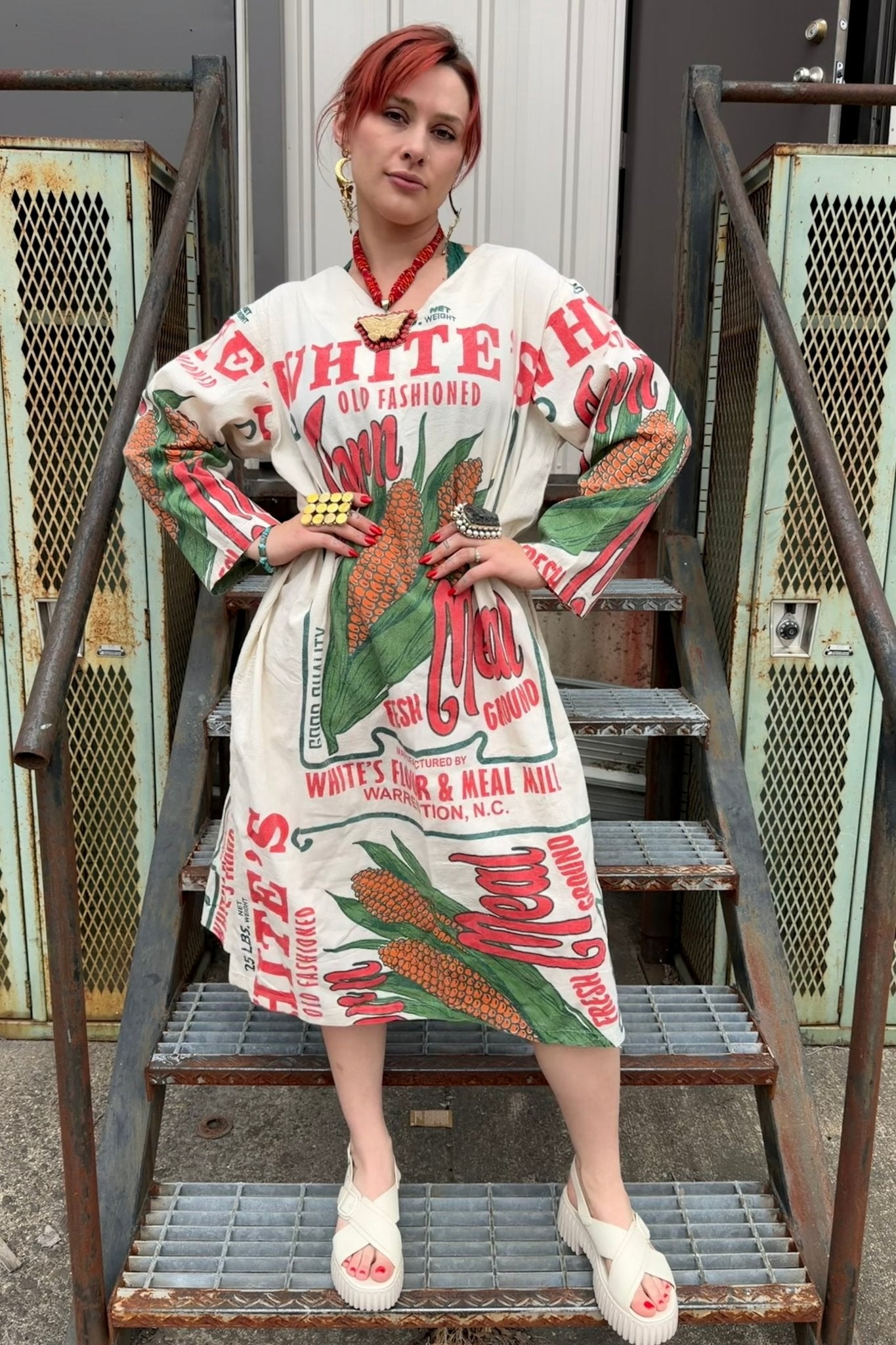 Corn Long Sleeve Dress - ivyandlavyboutique Kathmandu Imports