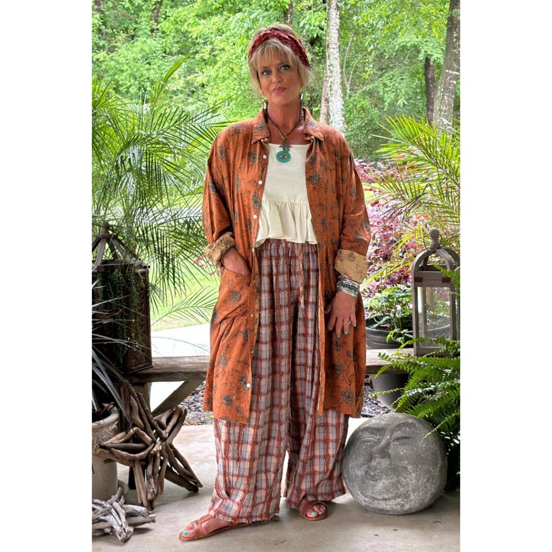Cottage Meadows Duster Jacket in Orange Sky - ivyandlavyboutique Jaded Gypsy