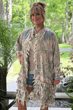 Cottage Views Ruffle Duster Jacket - ivyandlavyboutique Jaded Gypsy