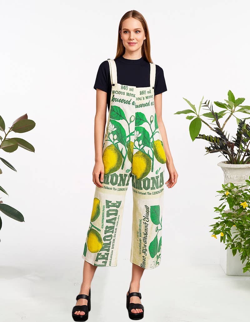 Cotton Jumpsuit in Lemon - ivyandlavyboutique Kathmandu Imports