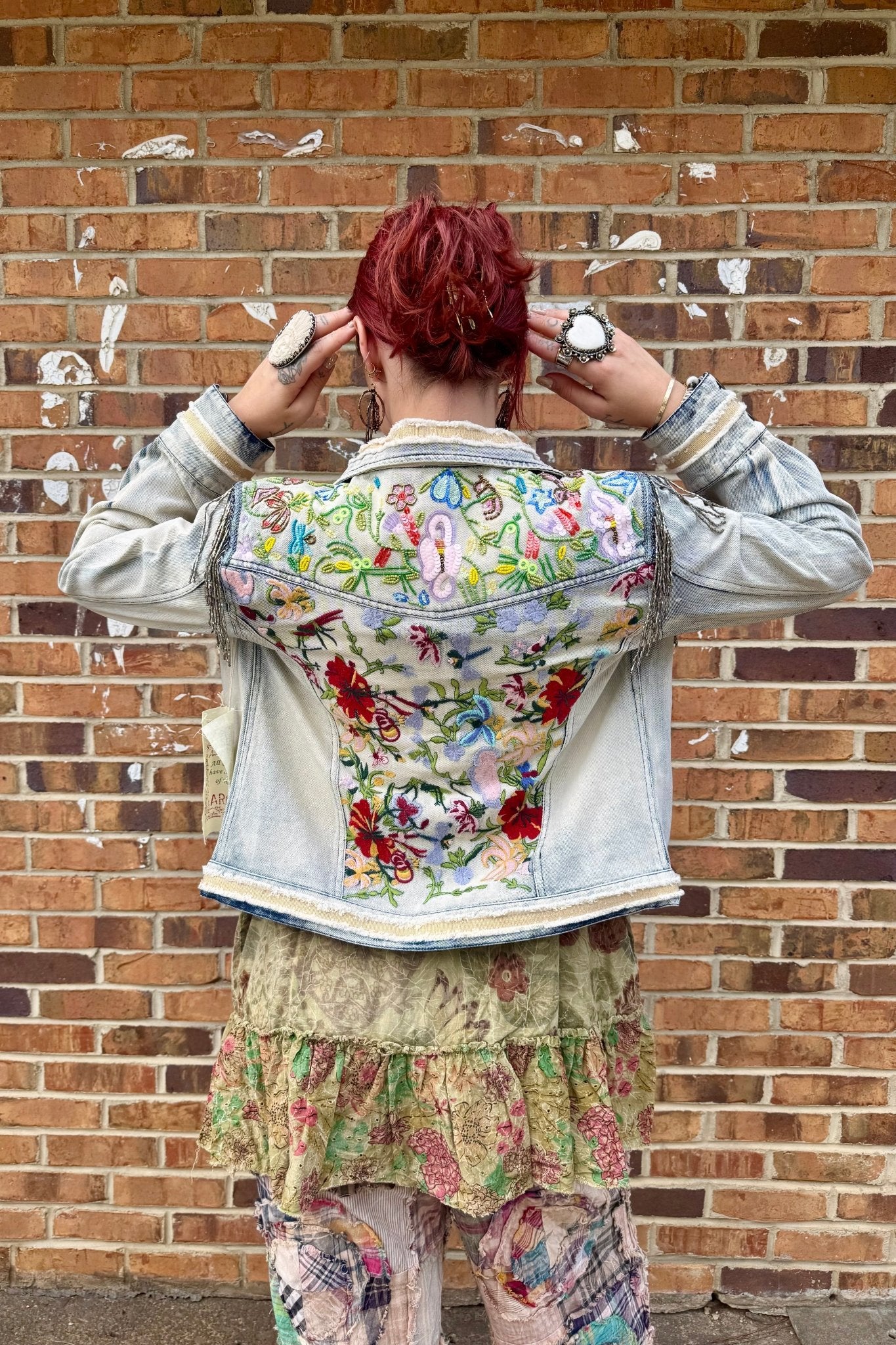 Country Queen Embellished Denim Jacket - ivyandlavyboutique Aratta